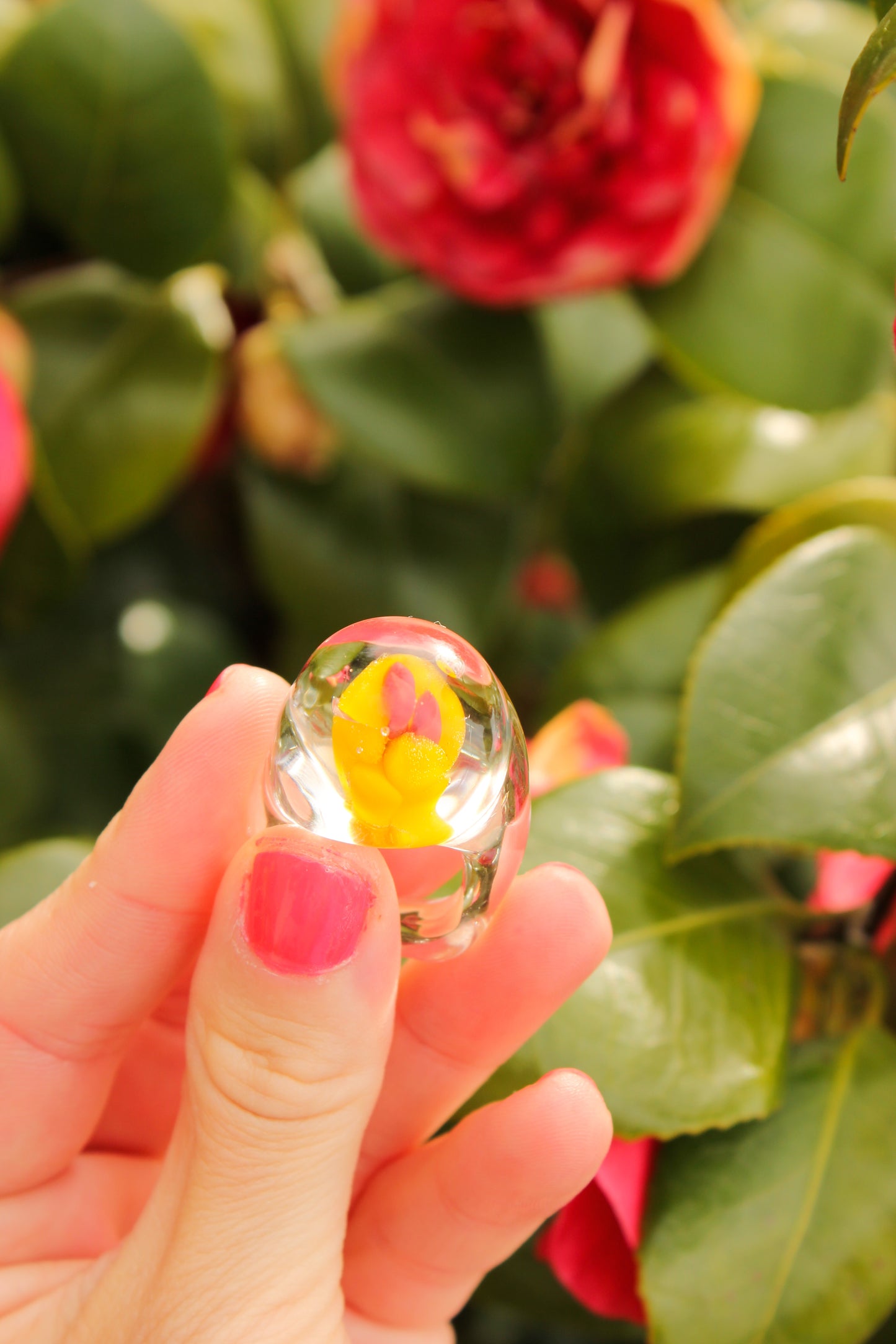 ODD LEMON x VIVIAN ALARCÓN Glass Ring - Burning Buttercup