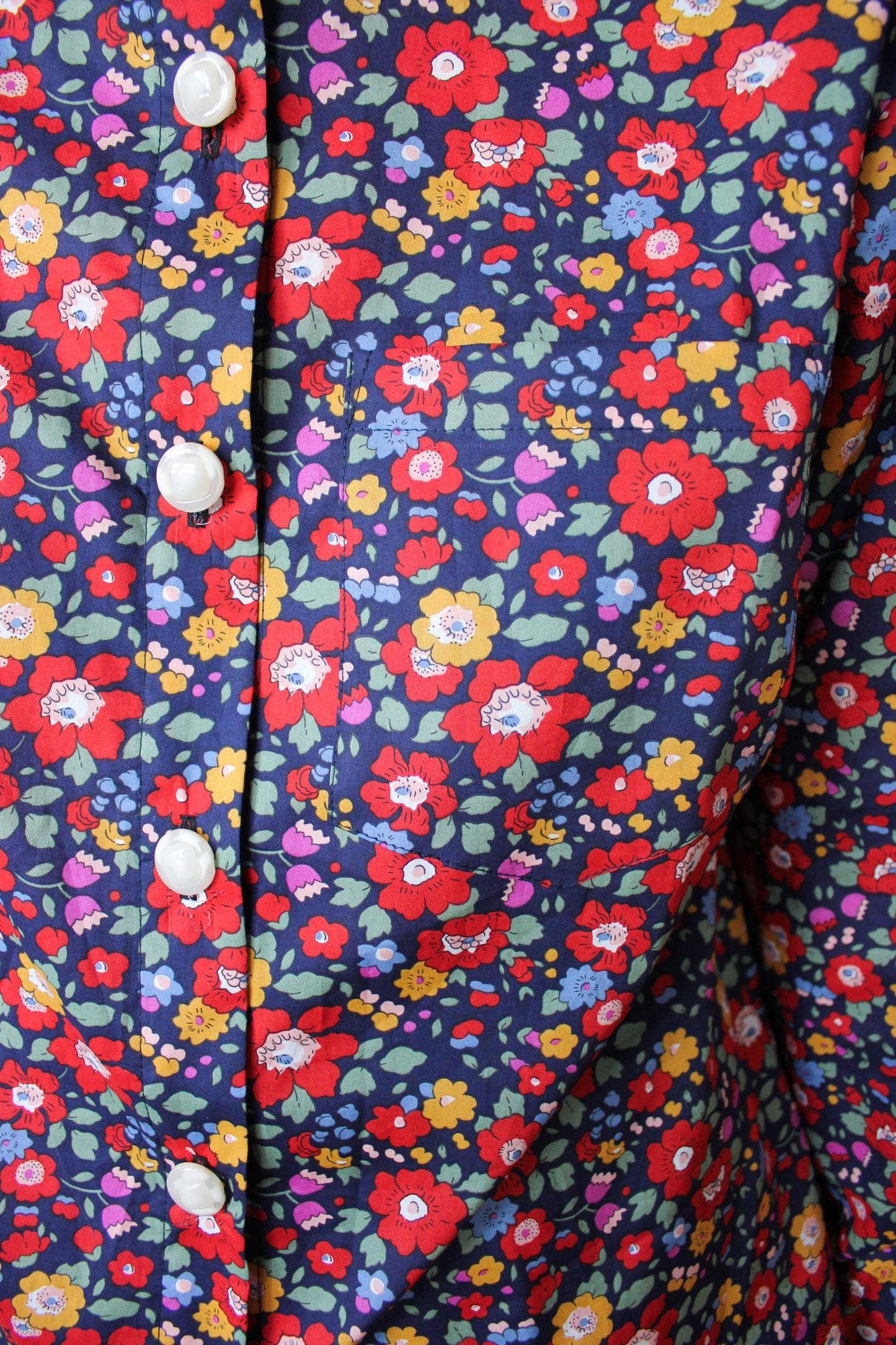 Tone of Eternity Shirt - Midnight Blue Flowers