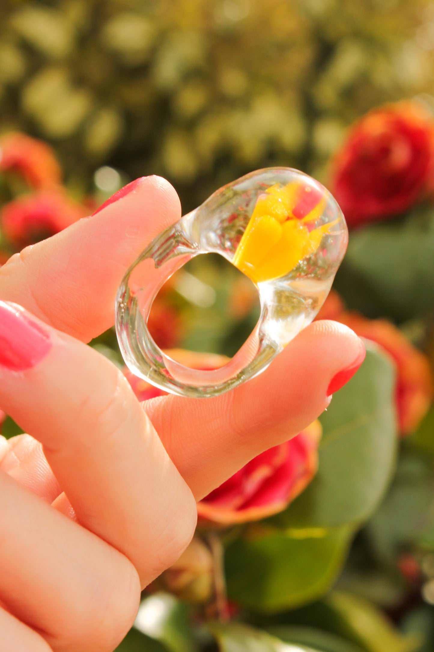 ODD LEMON x VIVIAN ALARCÓN Glass Ring - Burning Buttercup