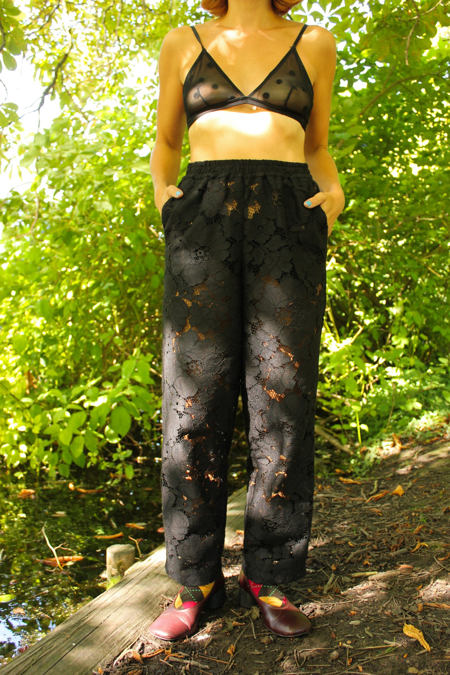 Prysselius Lace Pants - Night Sky Black