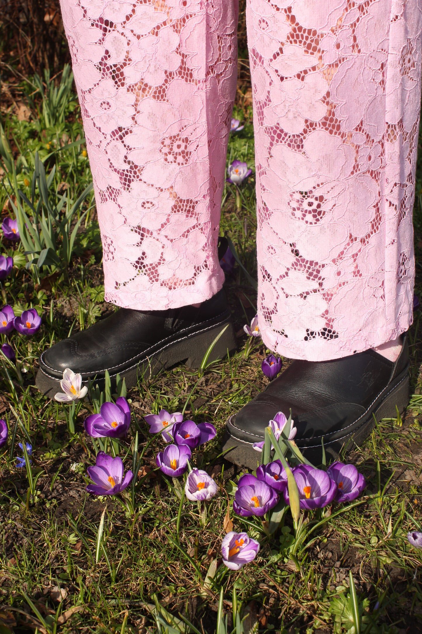 Prysselis Lace Pants - Blushing Pink