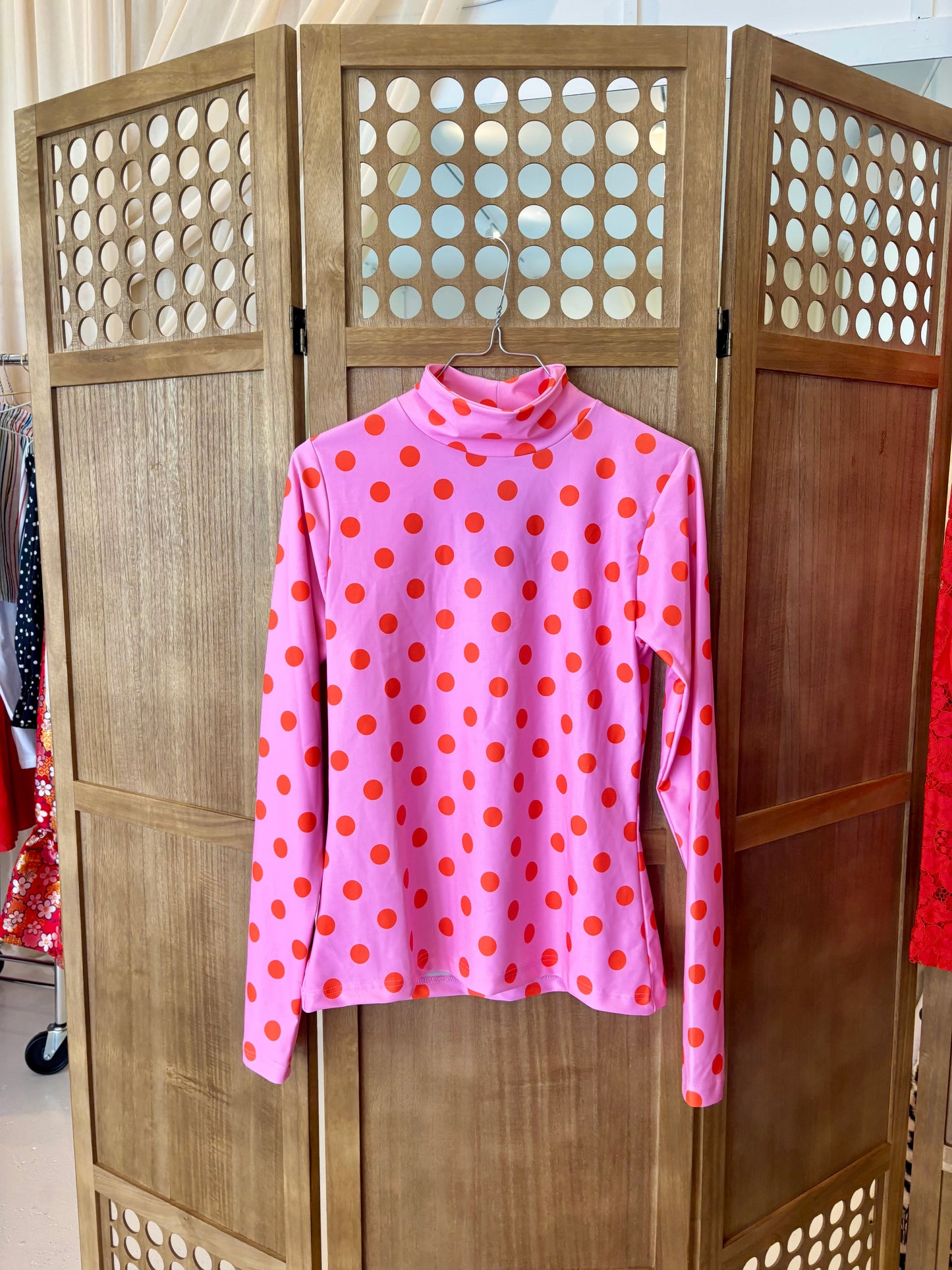 Balula Turtleneck Orange Dots L