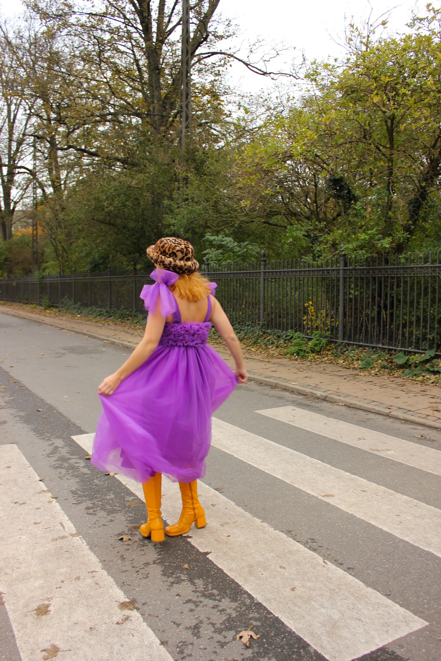 Fey Tulle Dress - Blackberry Purple