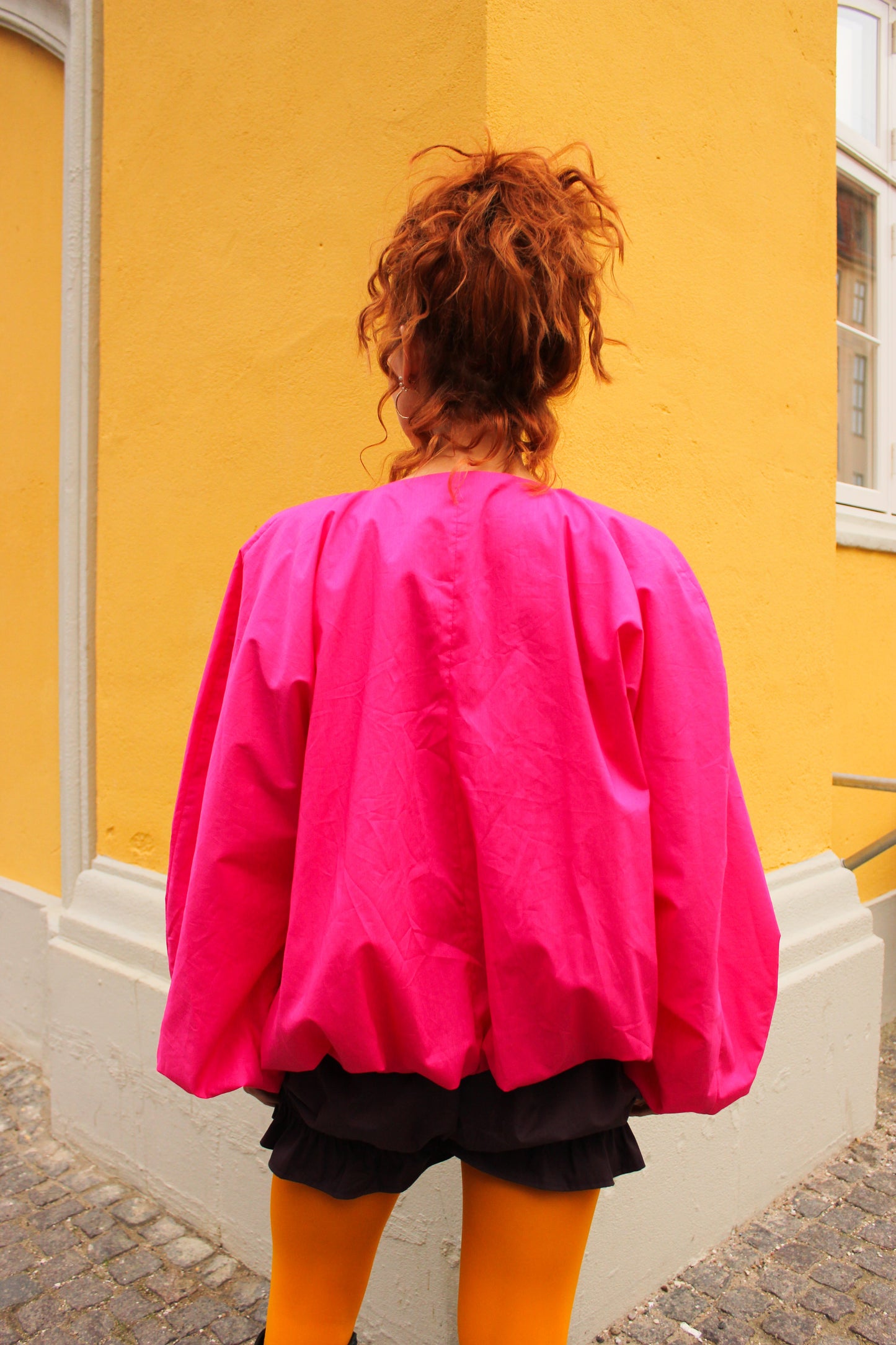 Babette Balloon Blouse - Glossy Pink