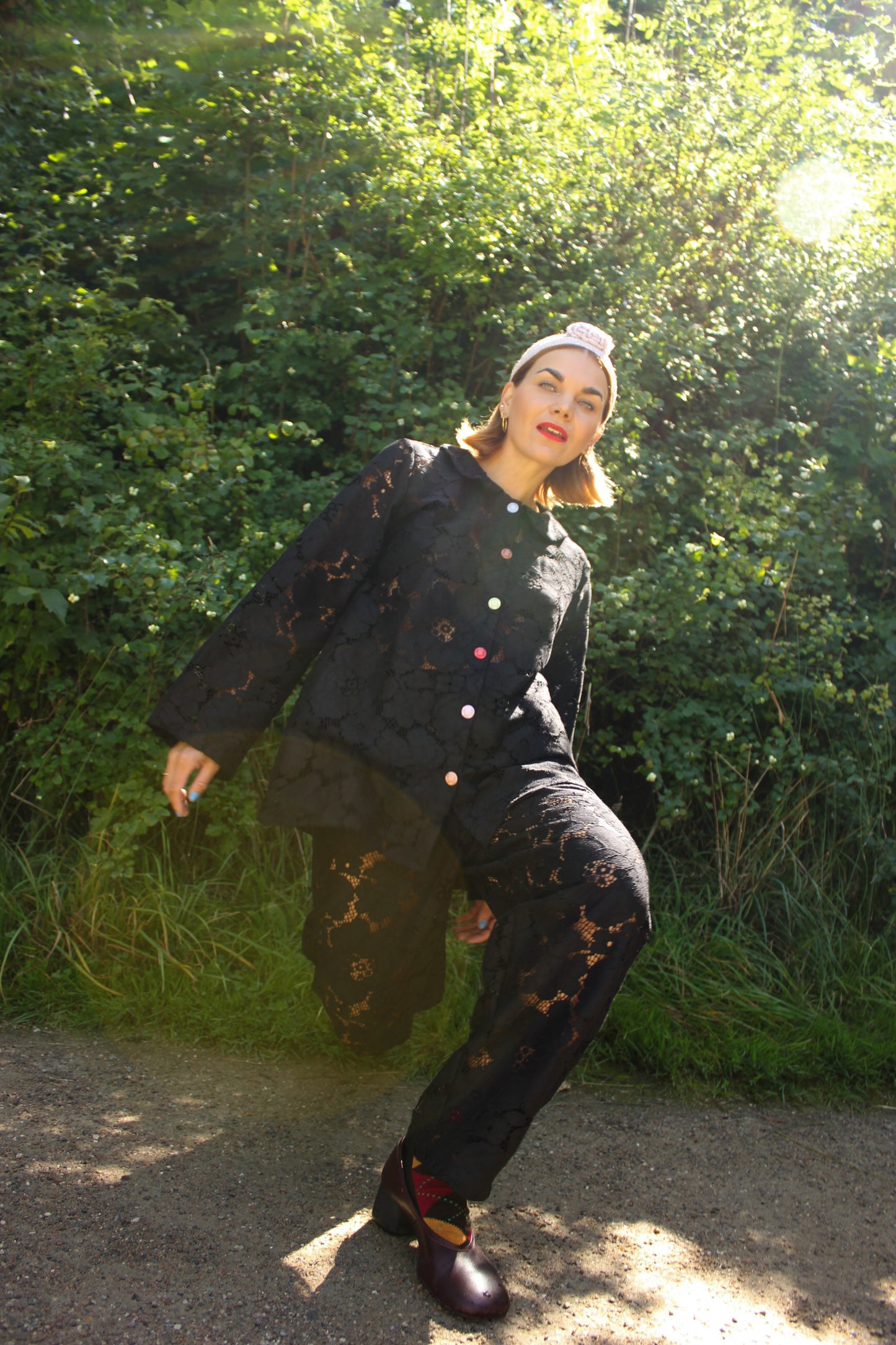 Prysselius Lace Pants - Night Sky Black