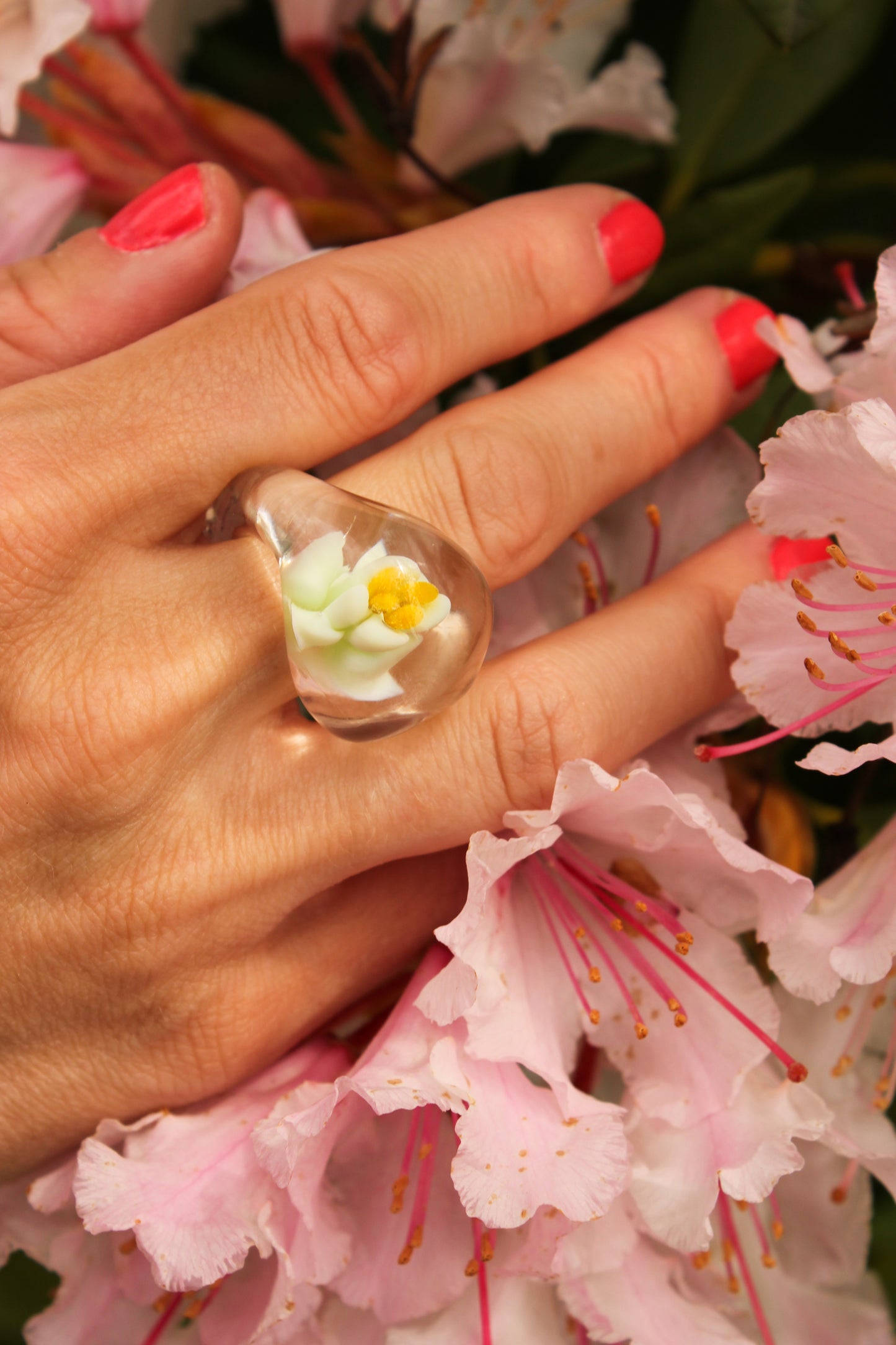 ODD LEMON x VIVIAN ALARCÓN Glass Ring - Minty Buttercup