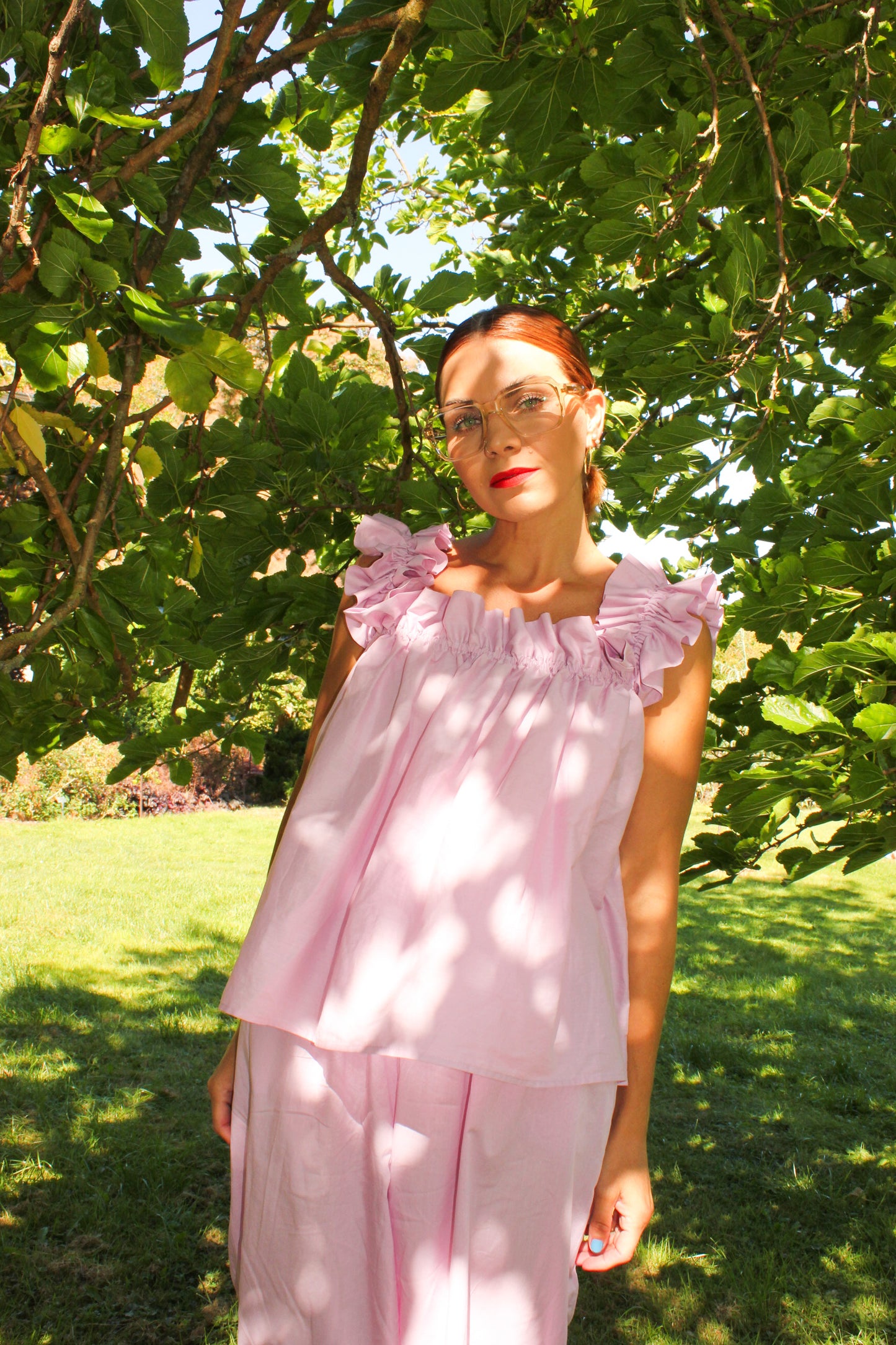Water Lily Ruffle Top - Warm Cuddle Lilac