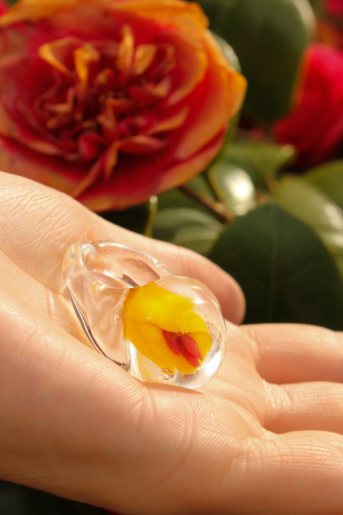 ODD LEMON x VIVIAN ALARCÓN Glass Ring - Burning Buttercup