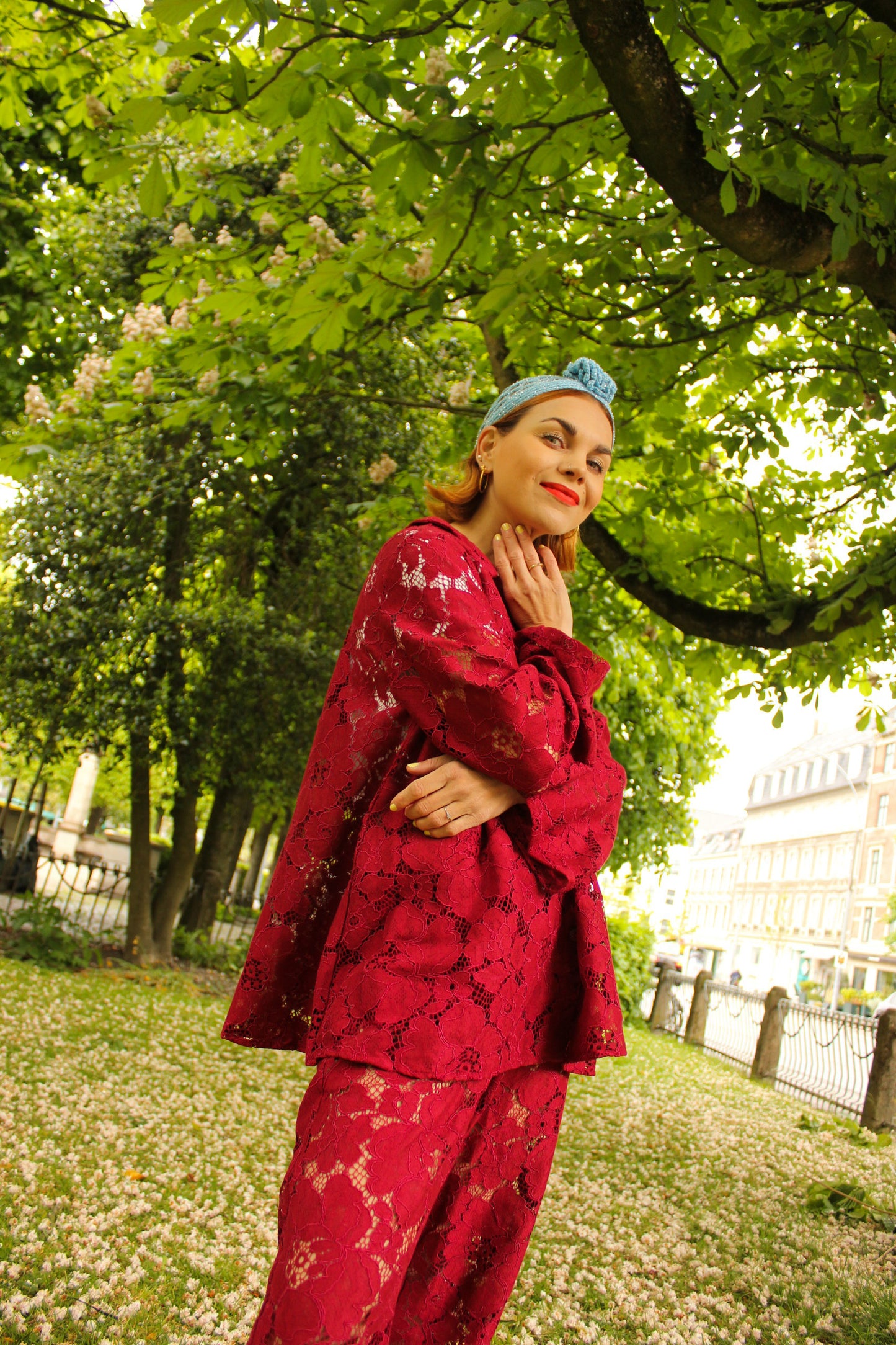 Prysselius Lace Shirt - Butterfly Burgundy
