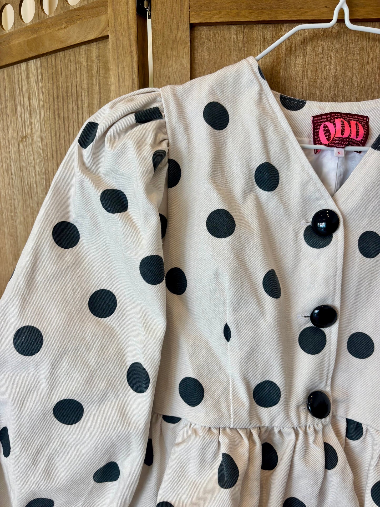 Whipped Cream Cake Jacket - Polka Noir M
