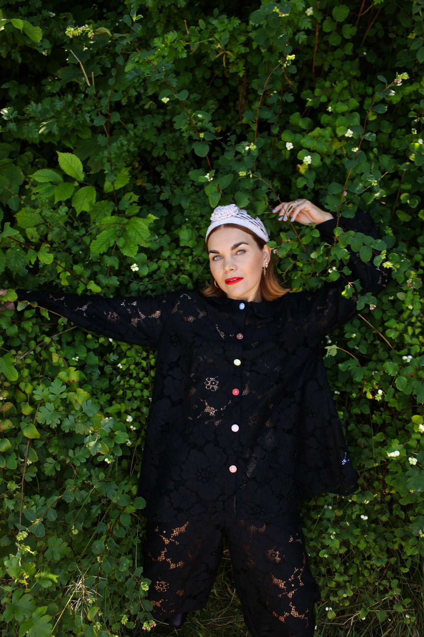 Prysselius Lace Shirt - Night Sky Black