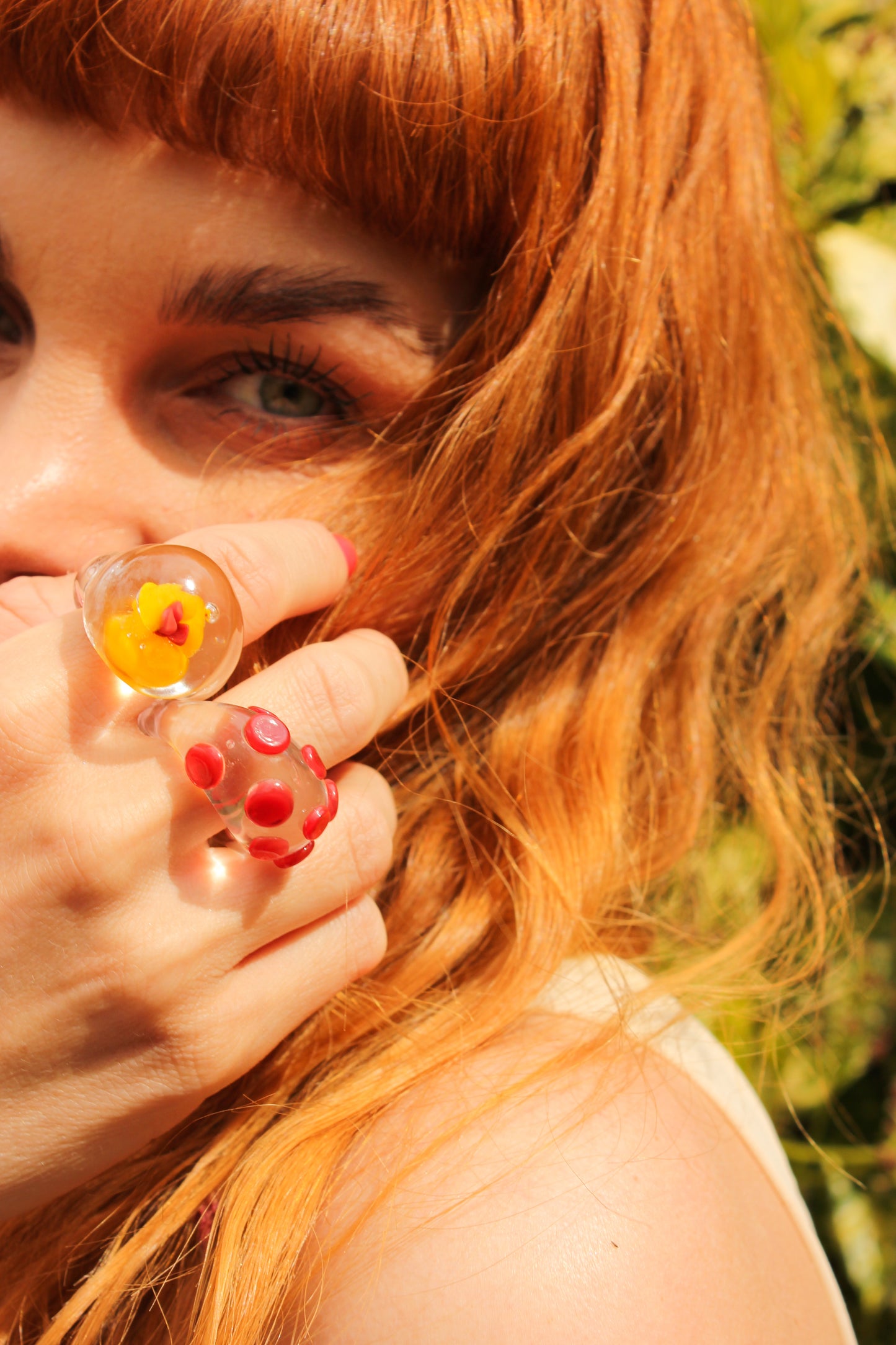 ODD LEMON x VIVIAN ALARCÓN Glass Ring - Burning Buttercup