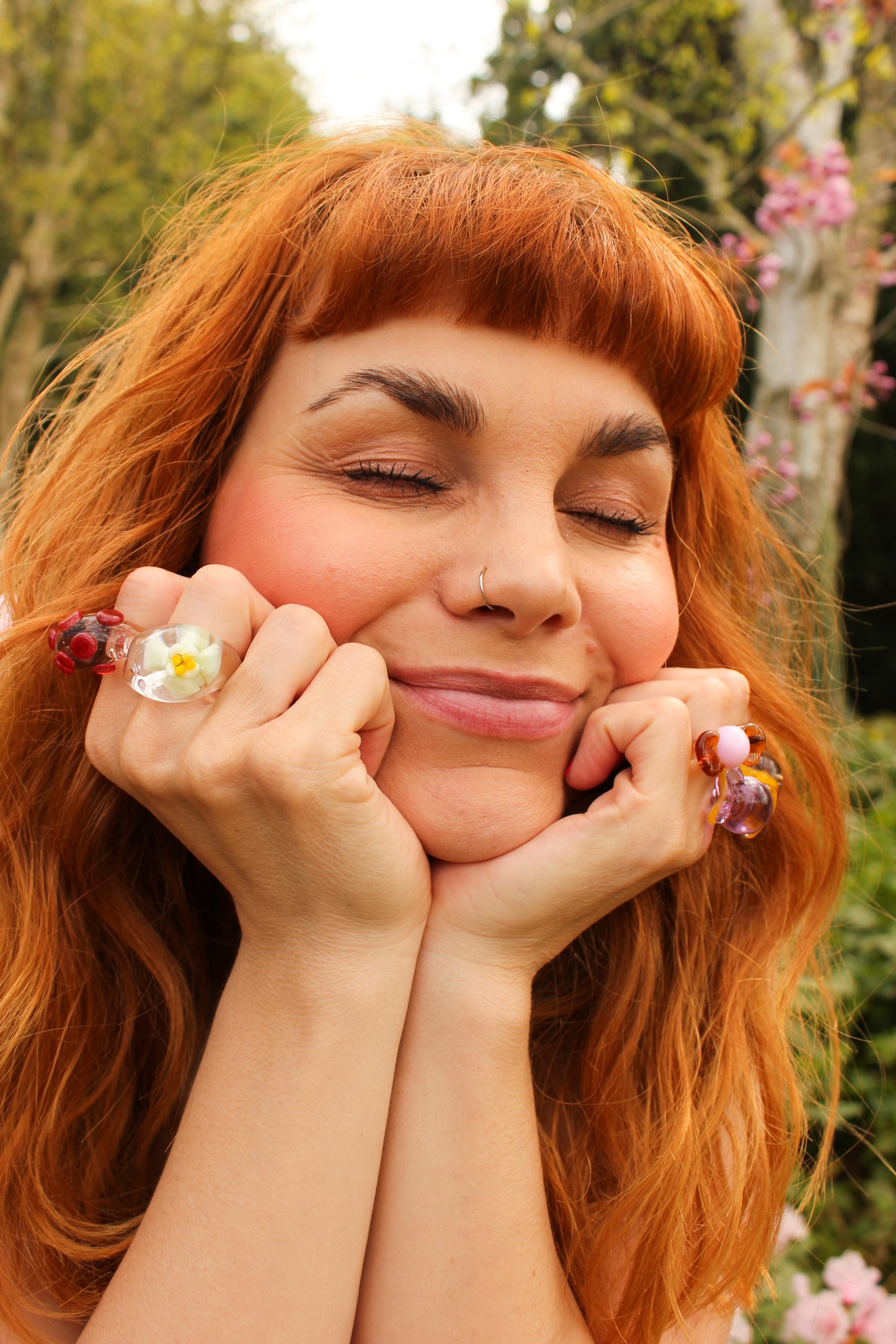 ODD LEMON x VIVIAN ALARCÓN Glass Ring - Minty Buttercup