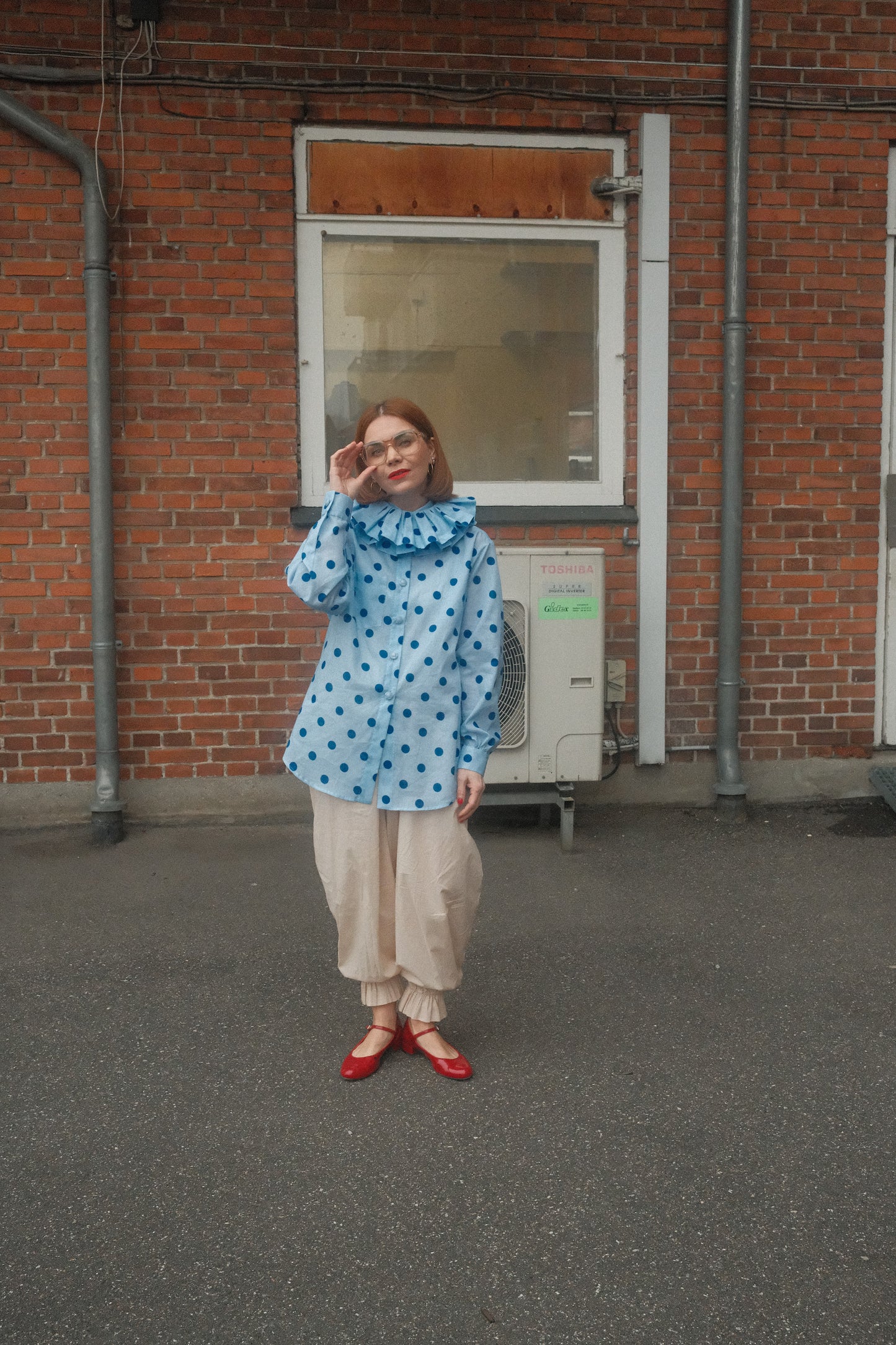 Tone Of Eternity Shirt - Blue On Blue Polka