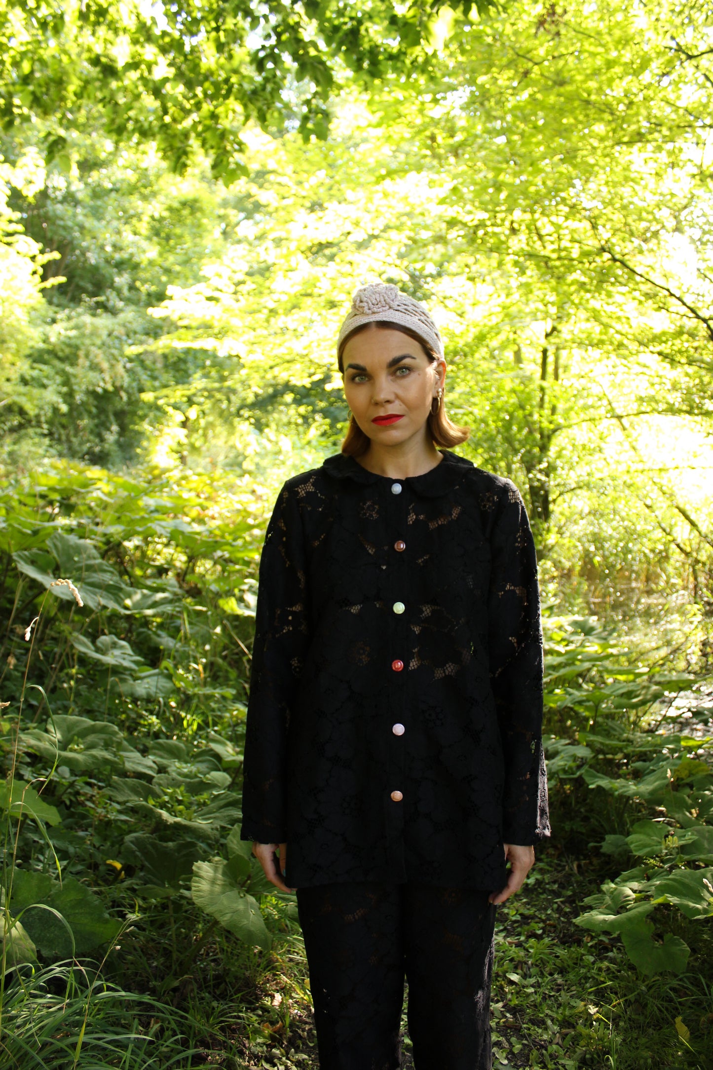 Prysselius Lace Shirt - Night Sky Black