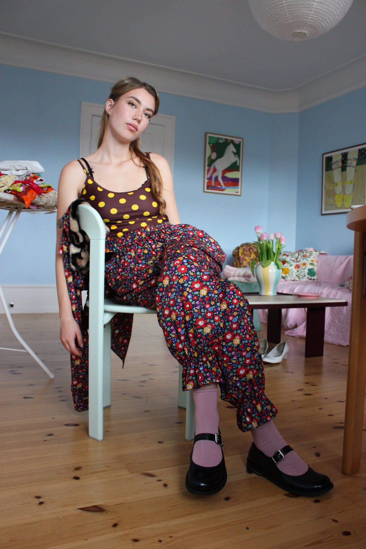 Nancy Mamelukes - Midnight Blue Flowers