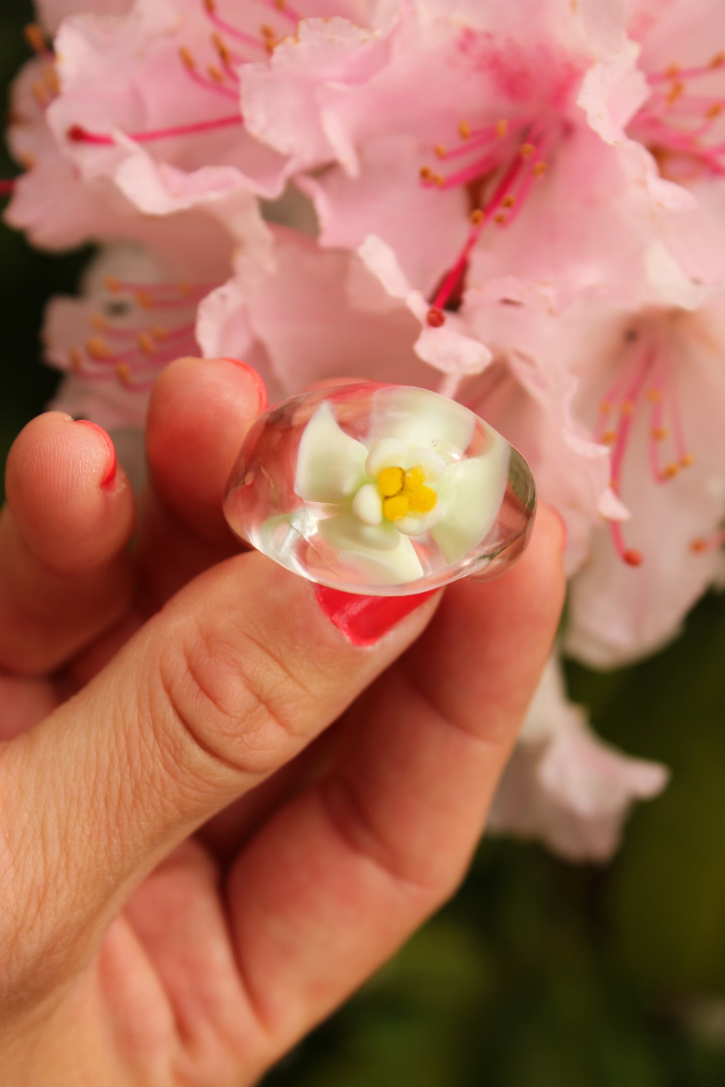 ODD LEMON x VIVIAN ALARCÓN Glass Ring - Minty Buttercup