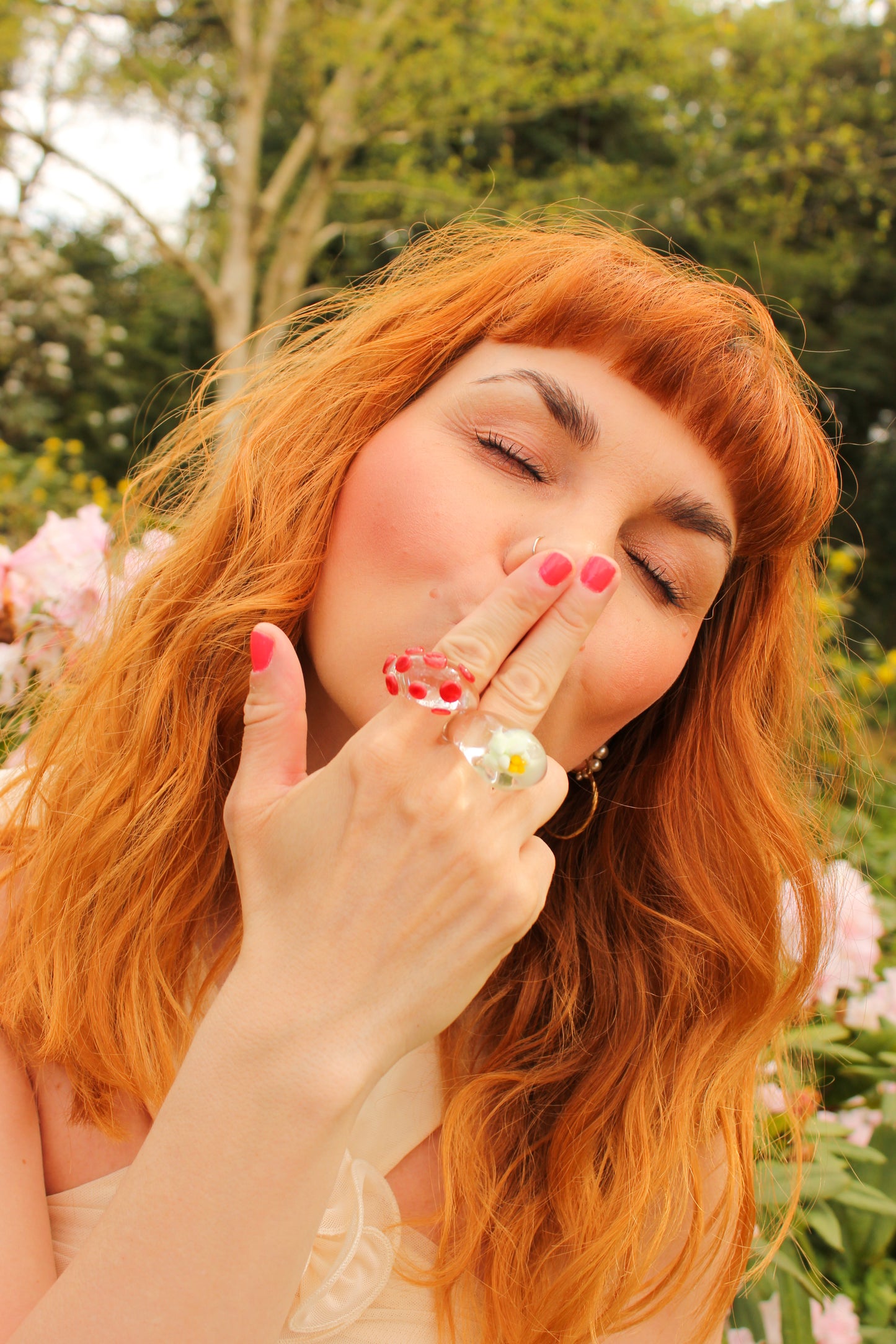 ODD LEMON x VIVIAN ALARCÓN Glass Ring - Minty Buttercup