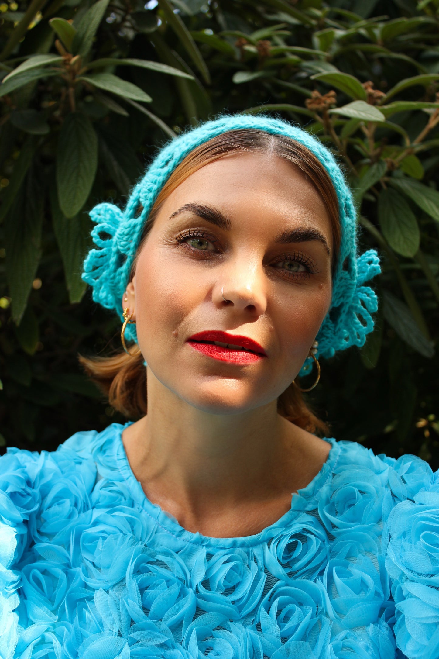 Dolores Bedazzled Flower Scarf - Crochet Pattern (DK)