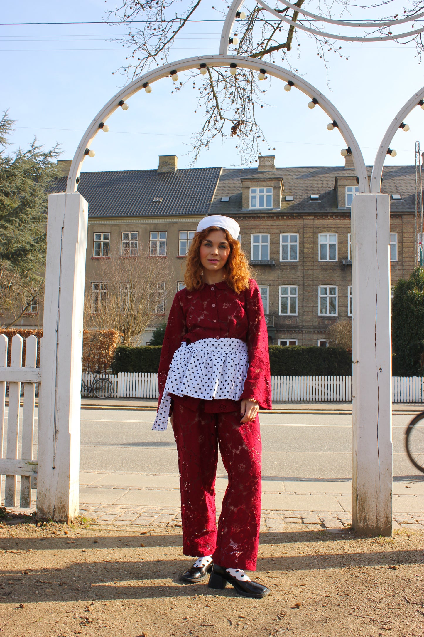 Prysselius Lace Shirt - Butterfly Burgundy
