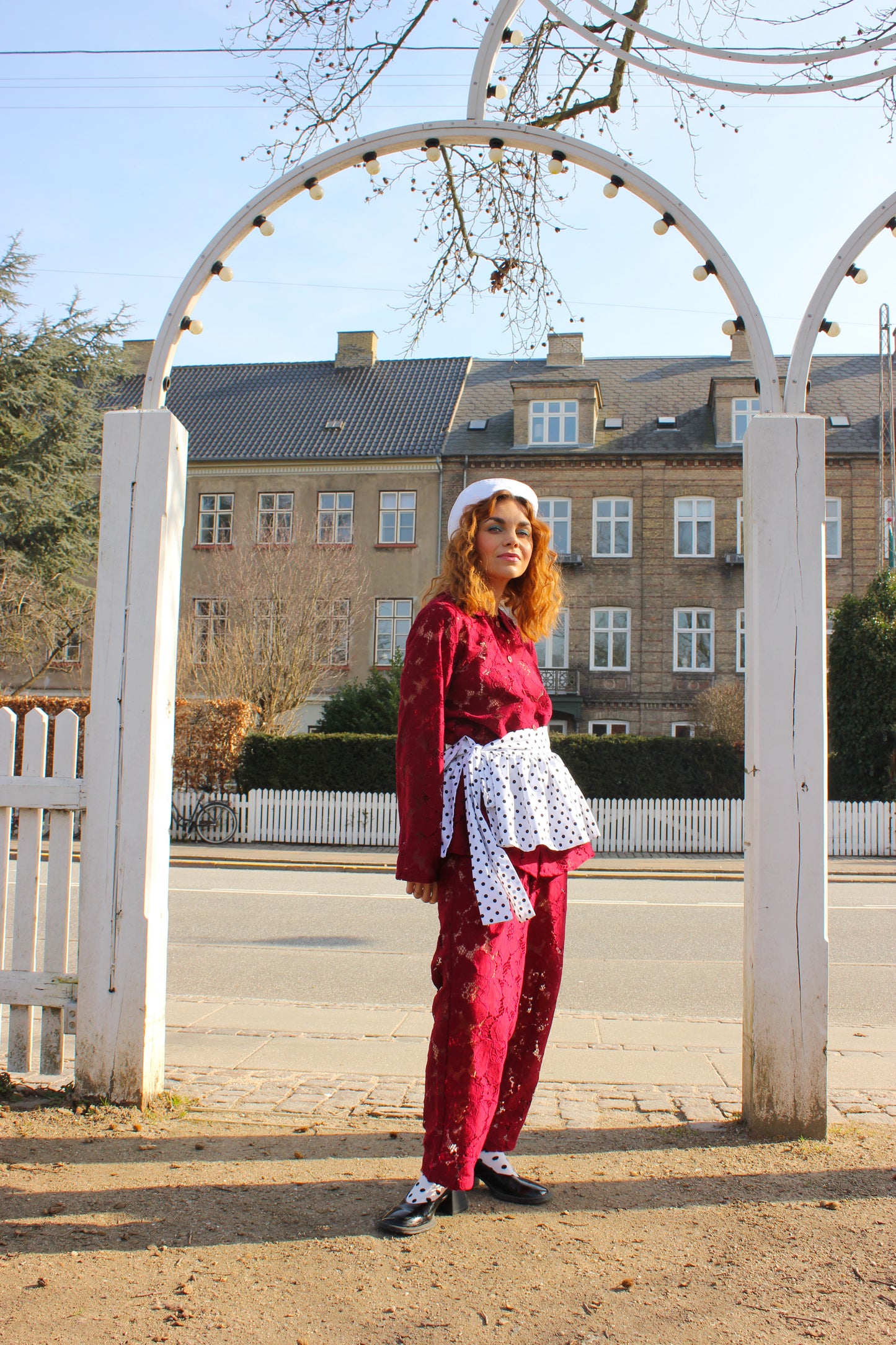 Prysselius Lace Shirt - Butterfly Burgundy