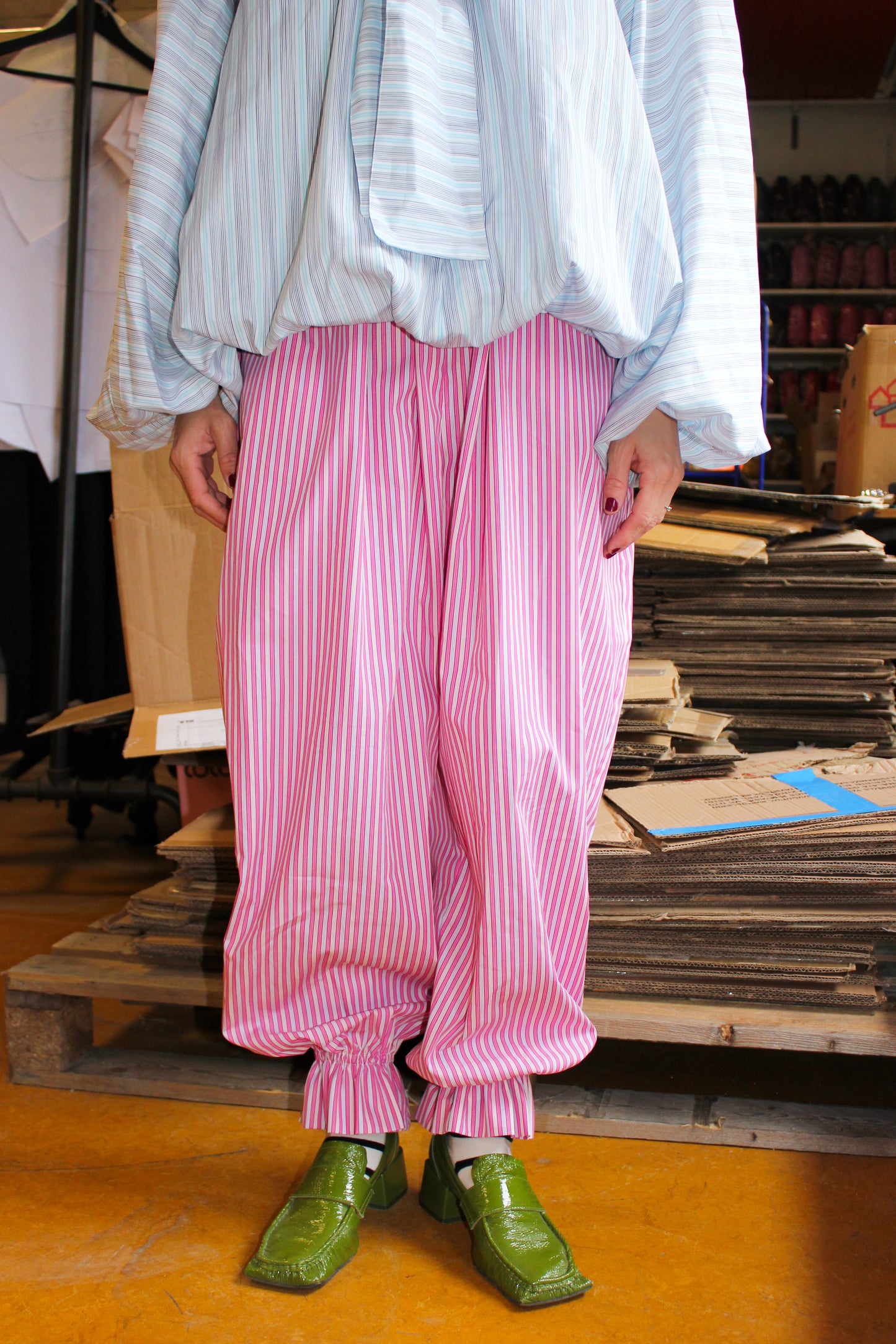 Nancy Mamelukes - Lollipop Pink Stripes