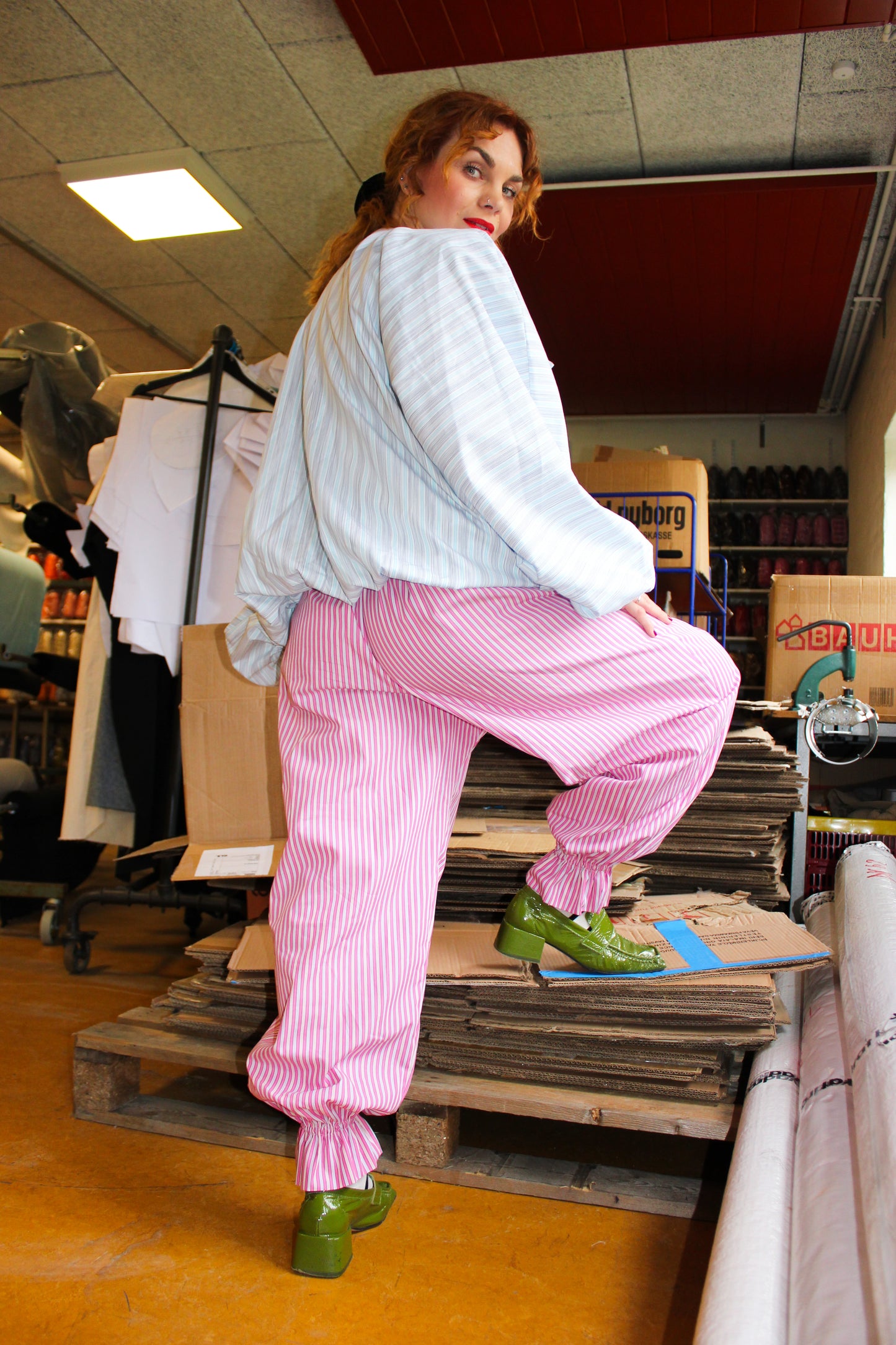 Nancy Mamelukes - Lollipop Pink Stripes