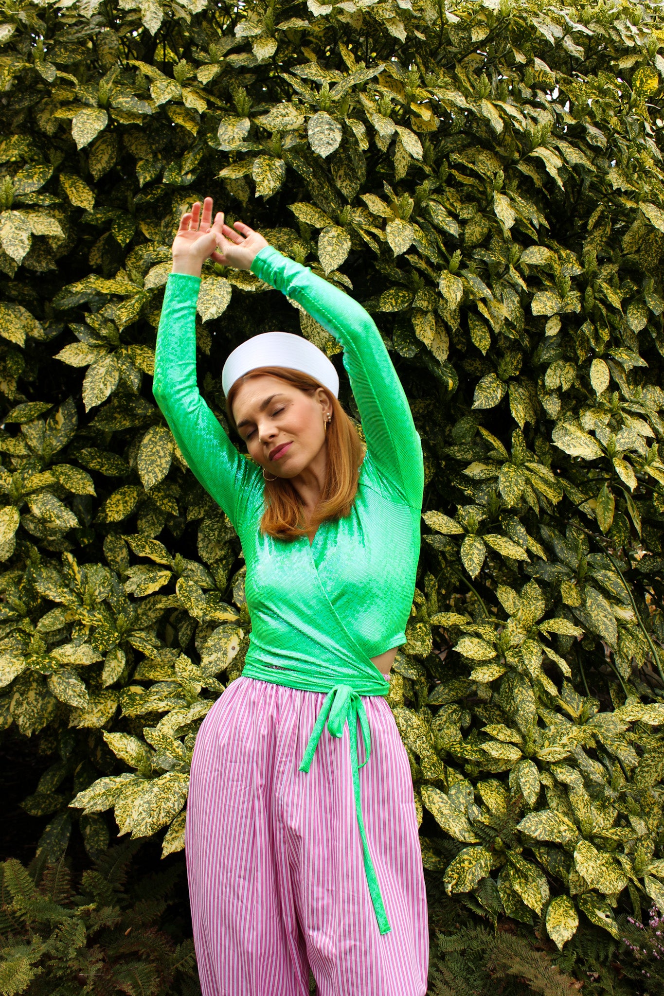 Hold Me Tight Wrap Top - Shimmering Alien