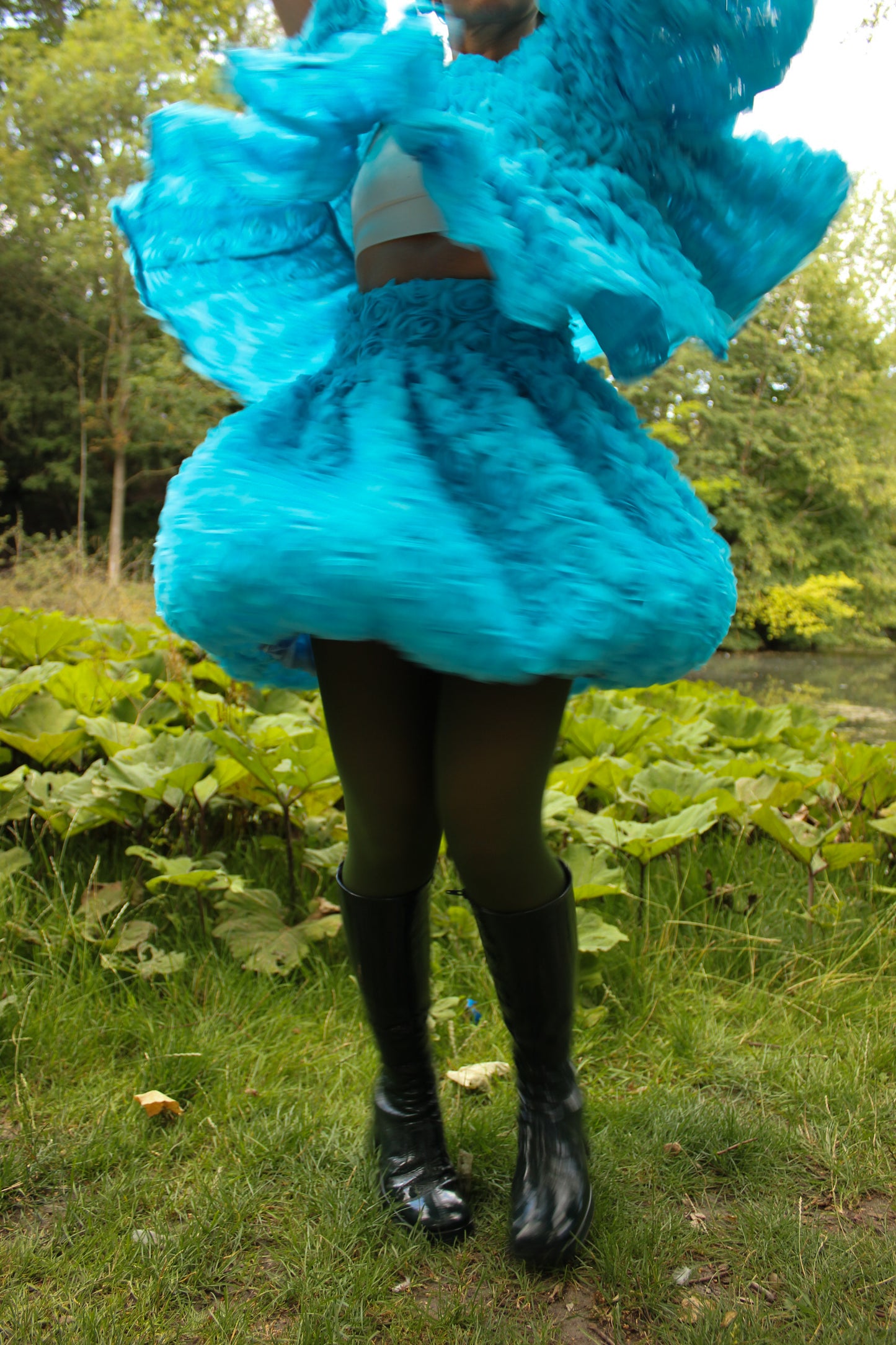 Cordelia Mini Ball Skirt - Rosie Blue