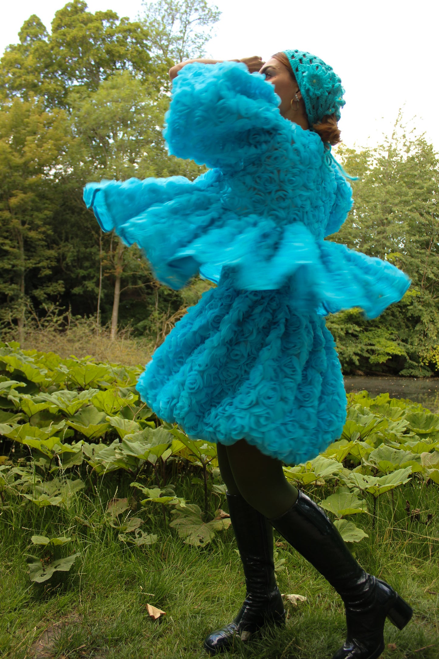 Cordelia Mini Ball Skirt - Rosie Blue