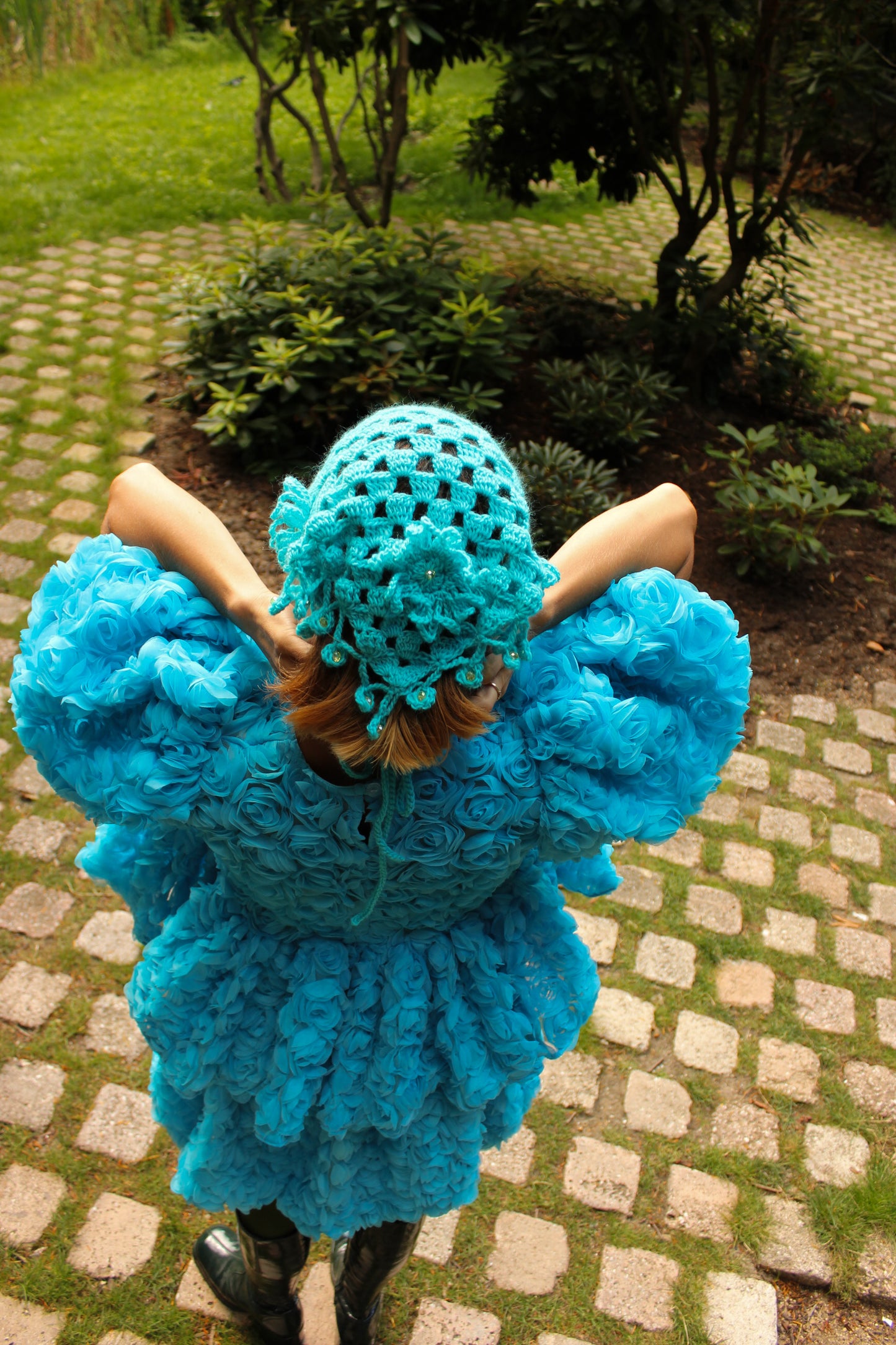 Dolores Bedazzled Flower Scarf - Crochet Pattern (DK)