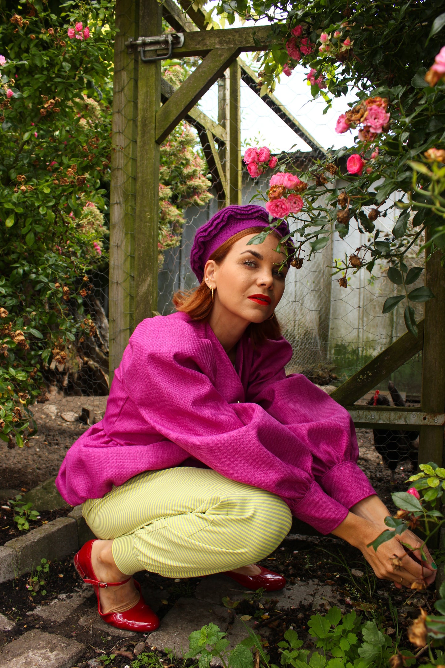 Whipped Cream Cake Jacket - Magenta Love Letter LAST CHANCE