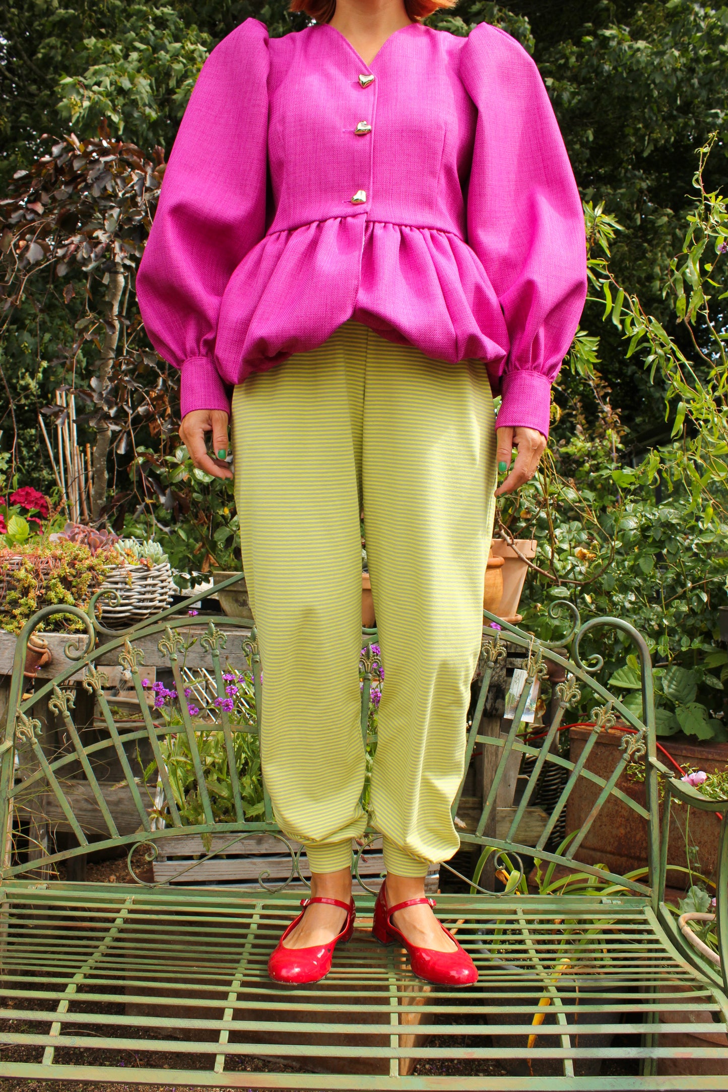 Gardenia Slumber Pants - Gloomy Butter Yellow Stripes
