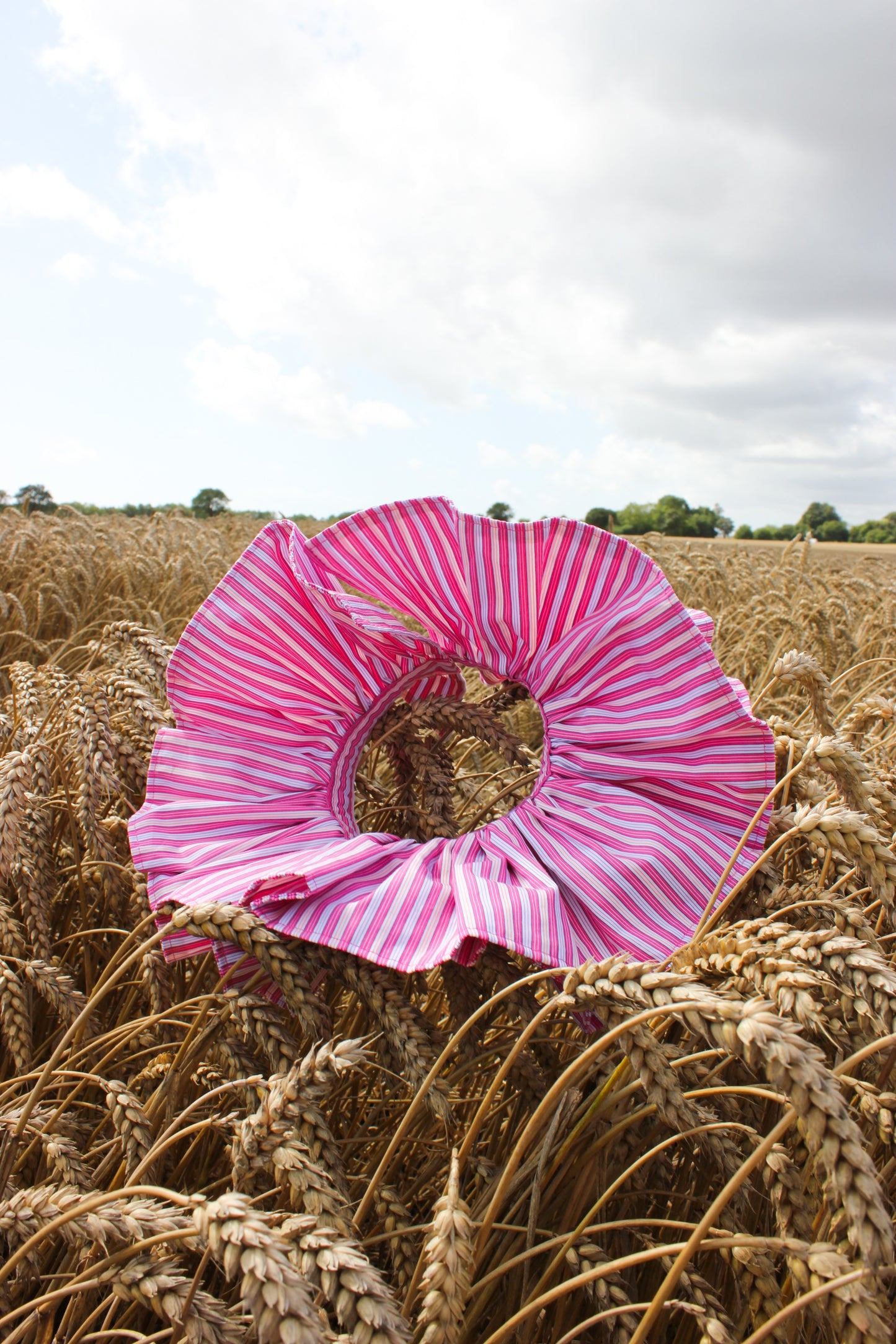 Oda Add-On-Collar - Lollipop Pink Stripes