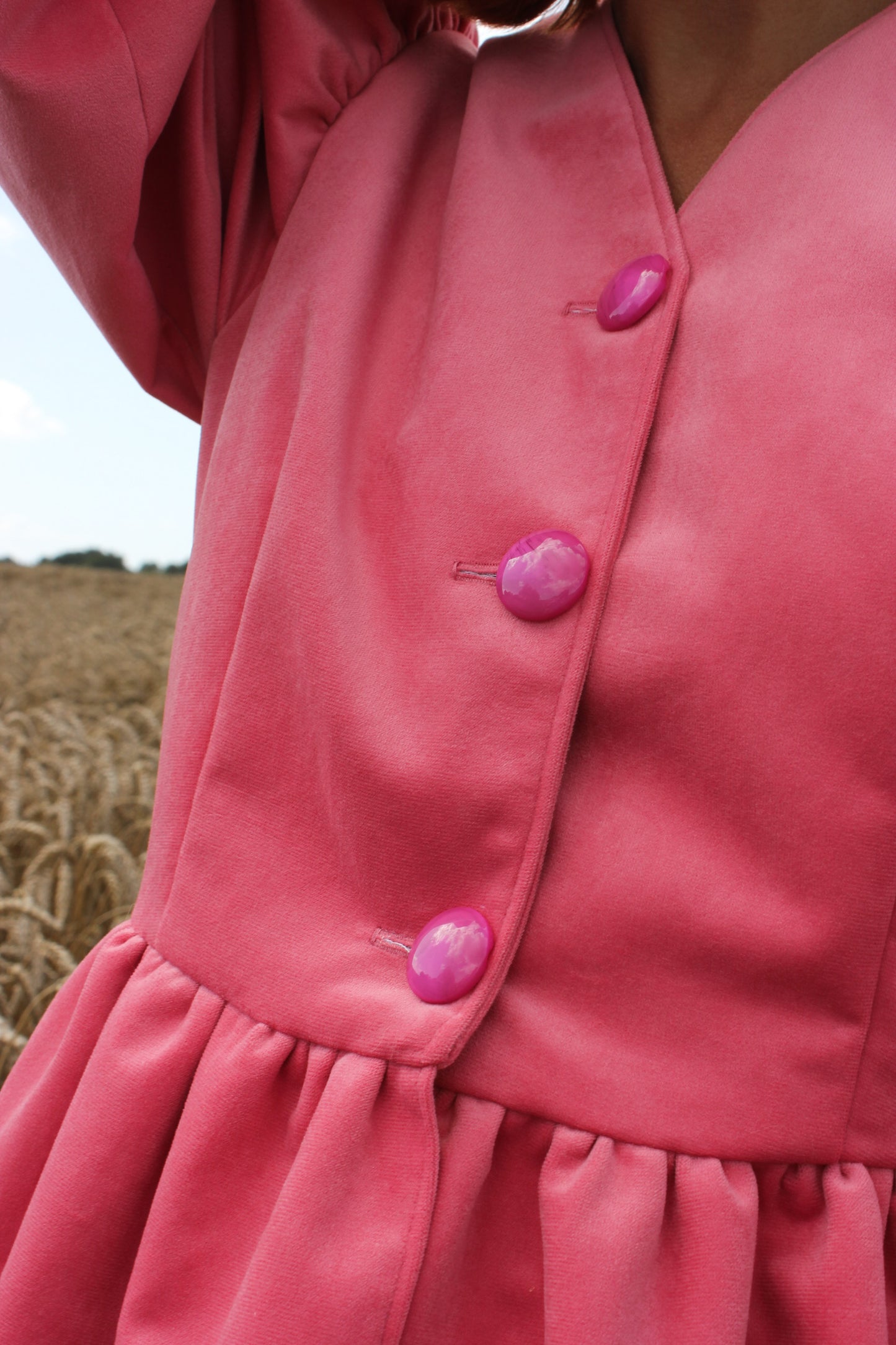 Whipped Cream Cake Midi Coat - Velvet Romance