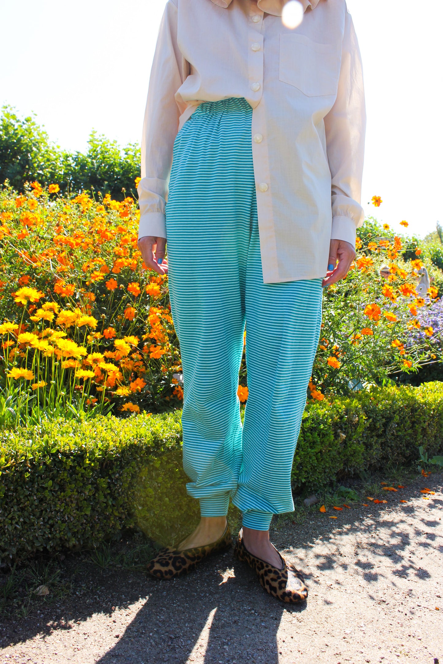 Gardenia Slumber Pants - Green and Blue Love Affair