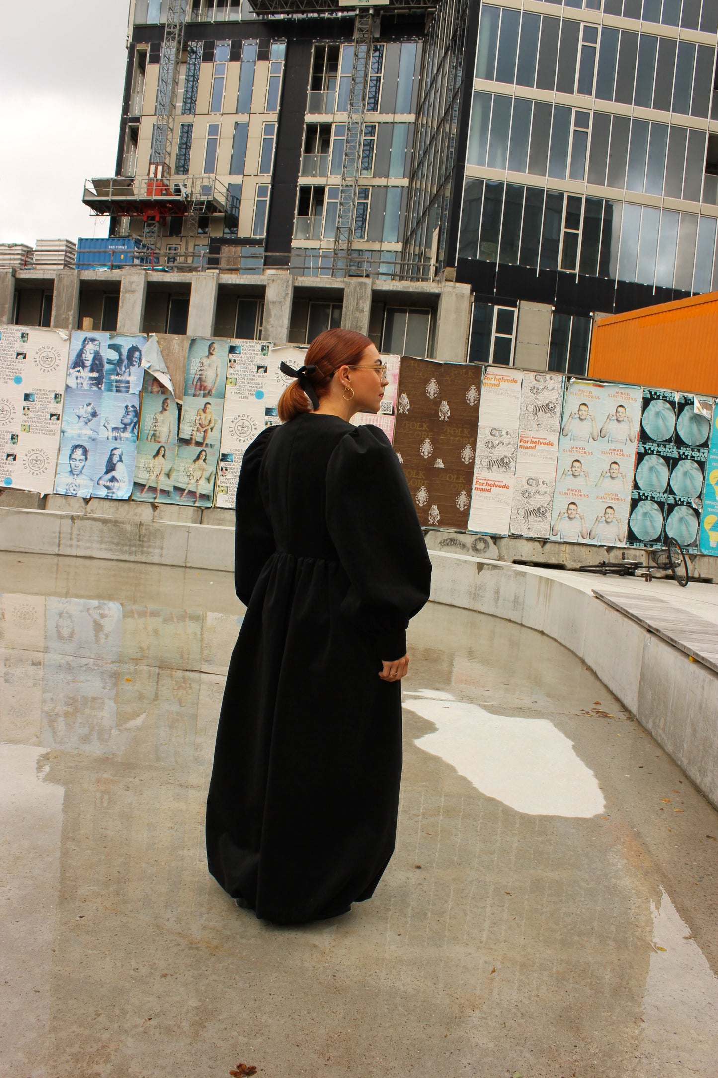 Whipped Cream Cake Maxi Coat - Night Sky Velvet