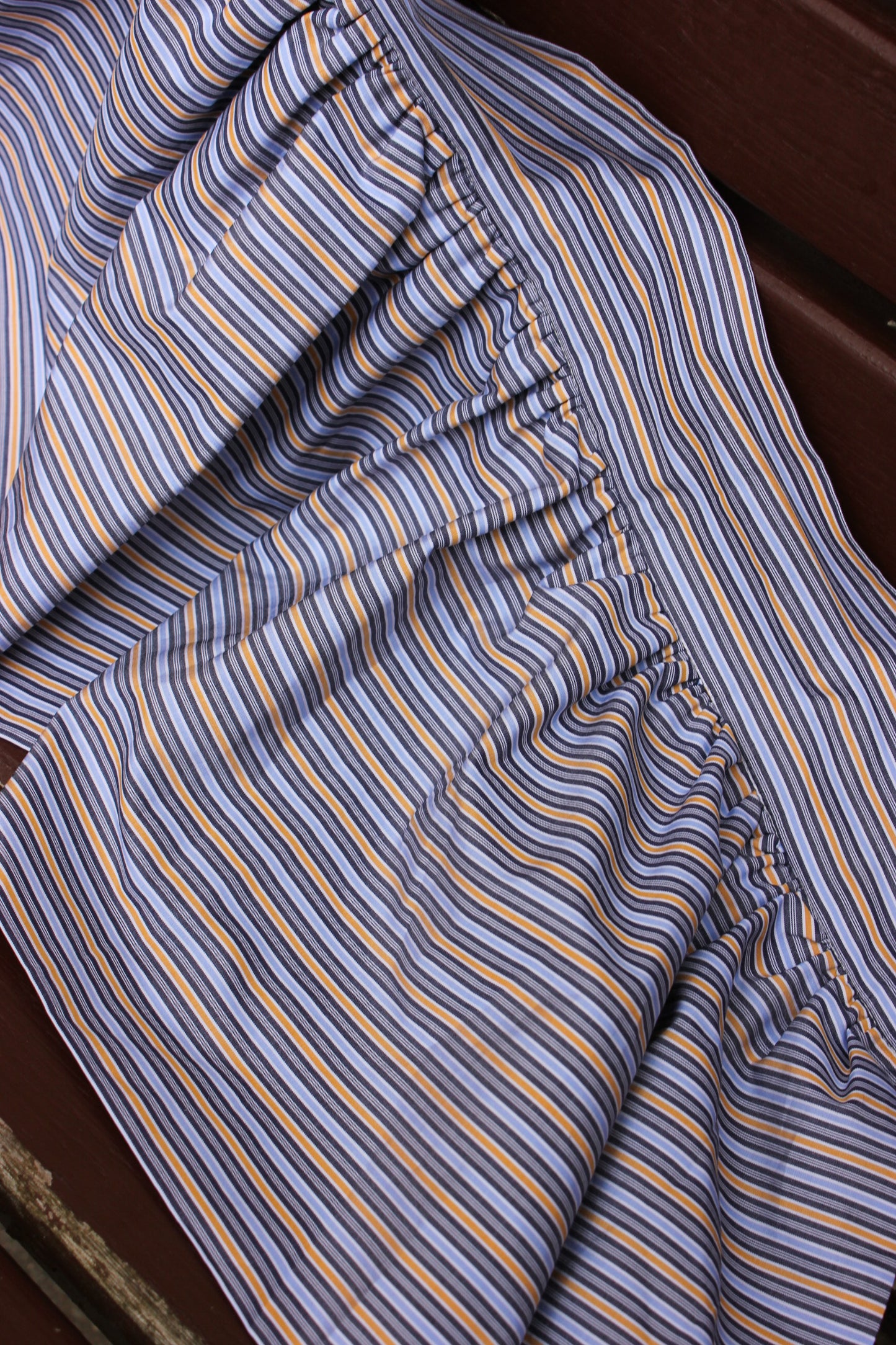 Bobbie Beam Wrap Skirt - Sunflower Sky Stripes