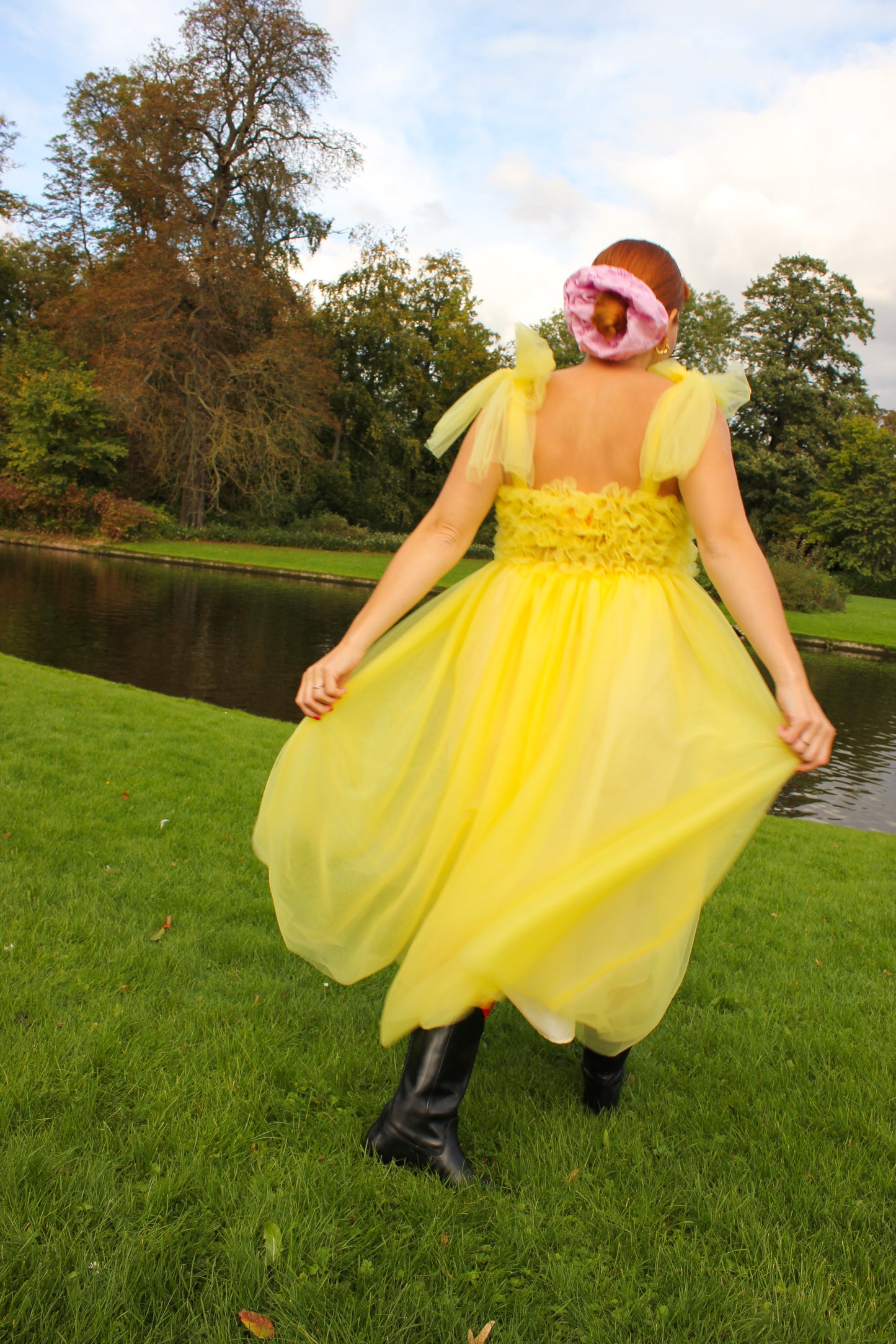 Fey Tulle Dress - Creamy Yellow