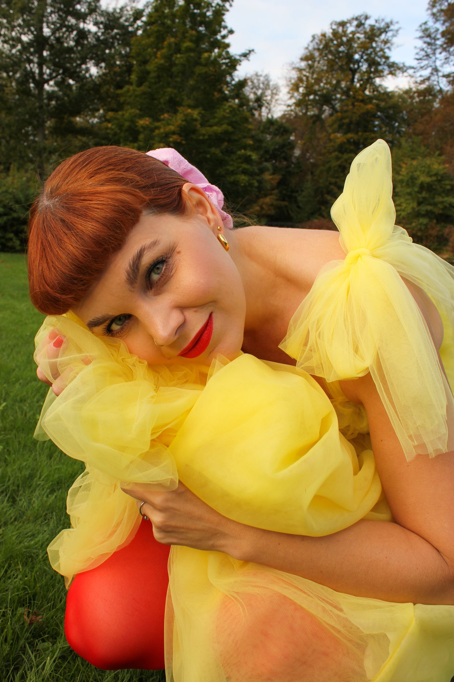 Fey Tulle Dress - Creamy Yellow