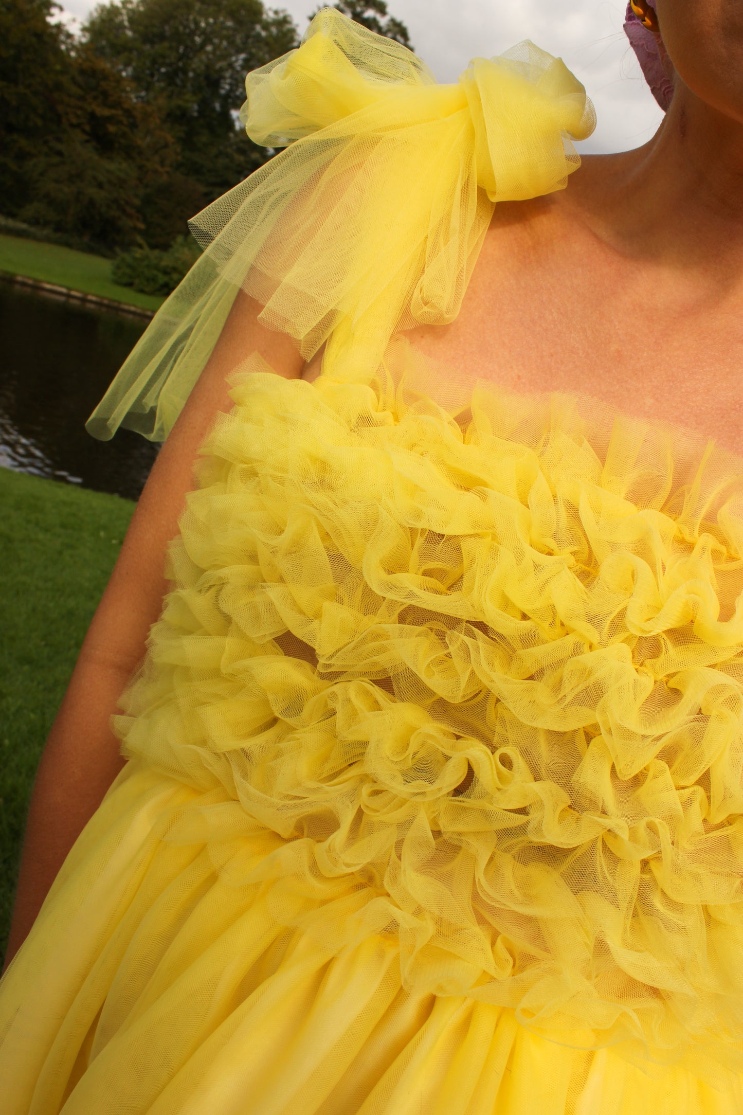 Fey Tulle Dress - Creamy Yellow