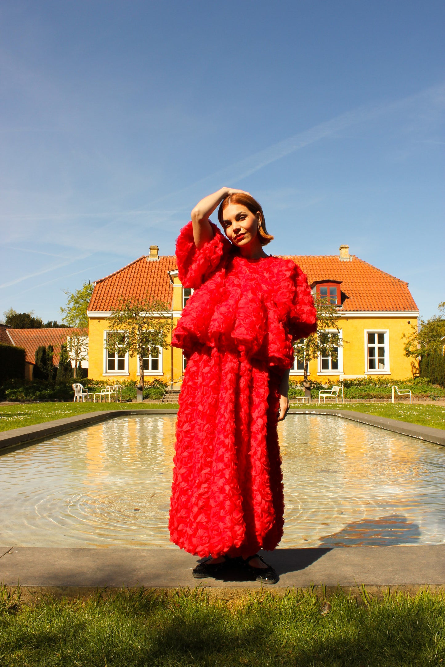 Cordelia Ball Skirt - Rosie Red