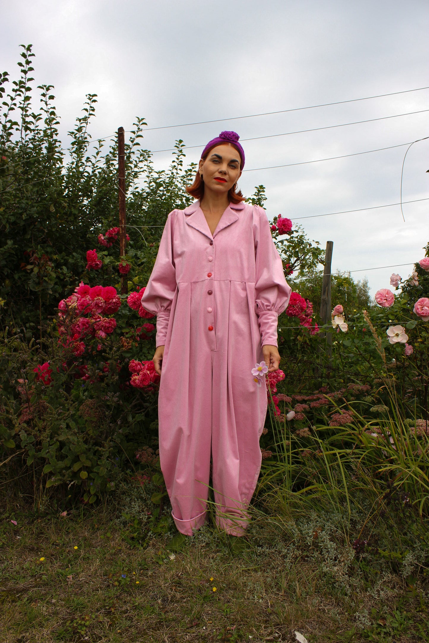 Barbara Balcony Jumpsuit - Corduroy Love Story