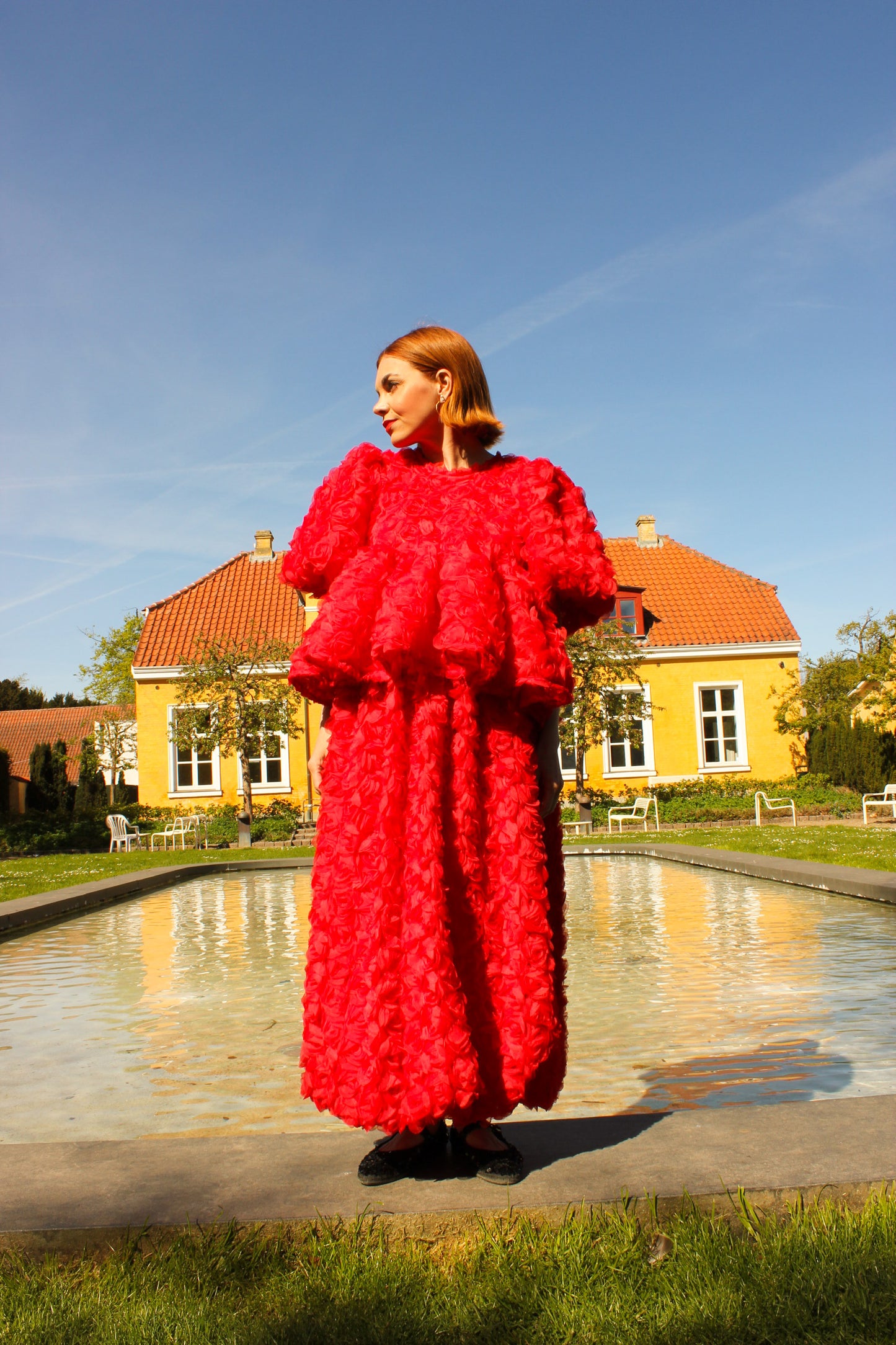 Cordelia Ball Skirt - Rosie Red