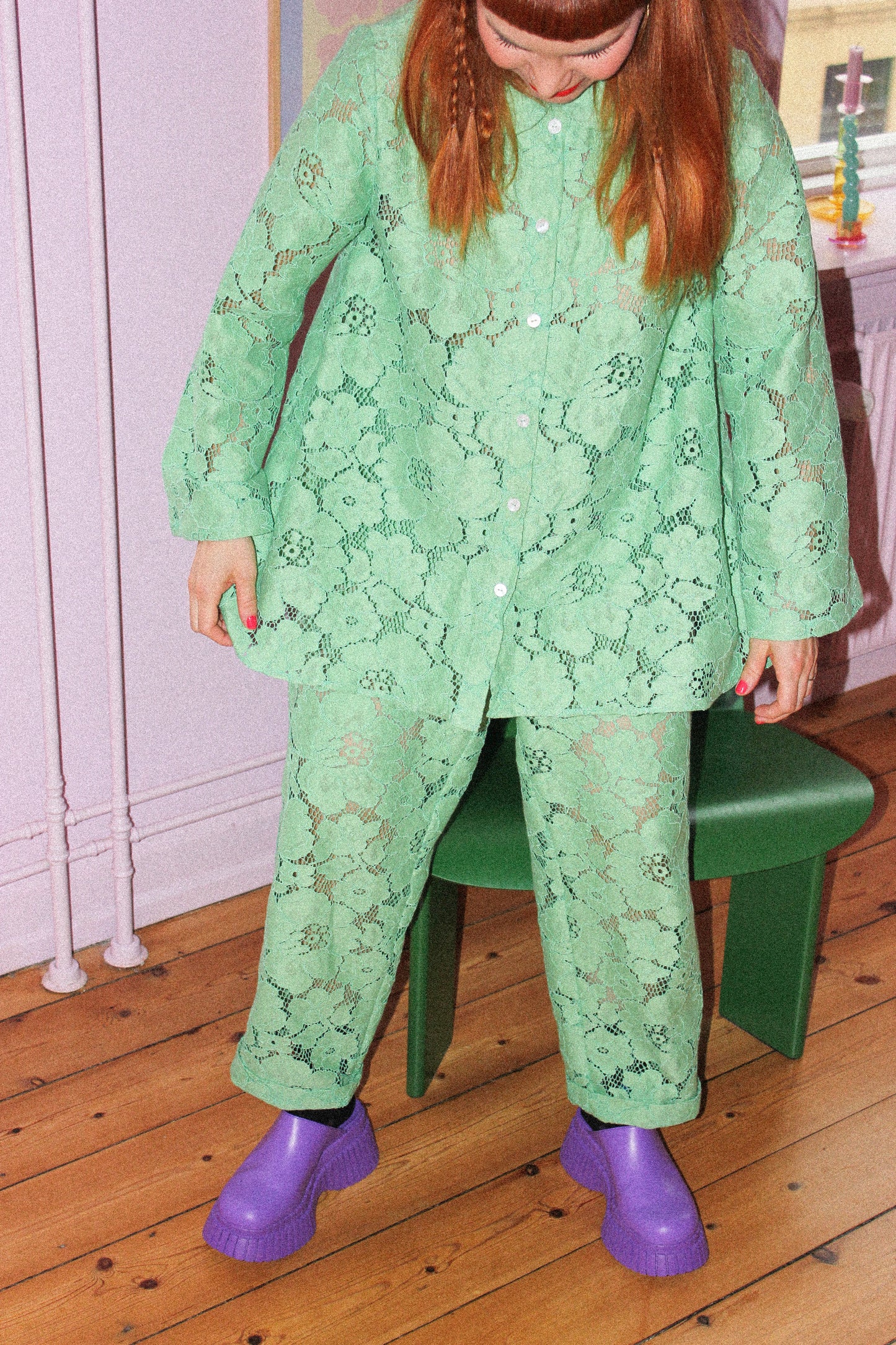 Prysselius Lace Shirt - Pistachio