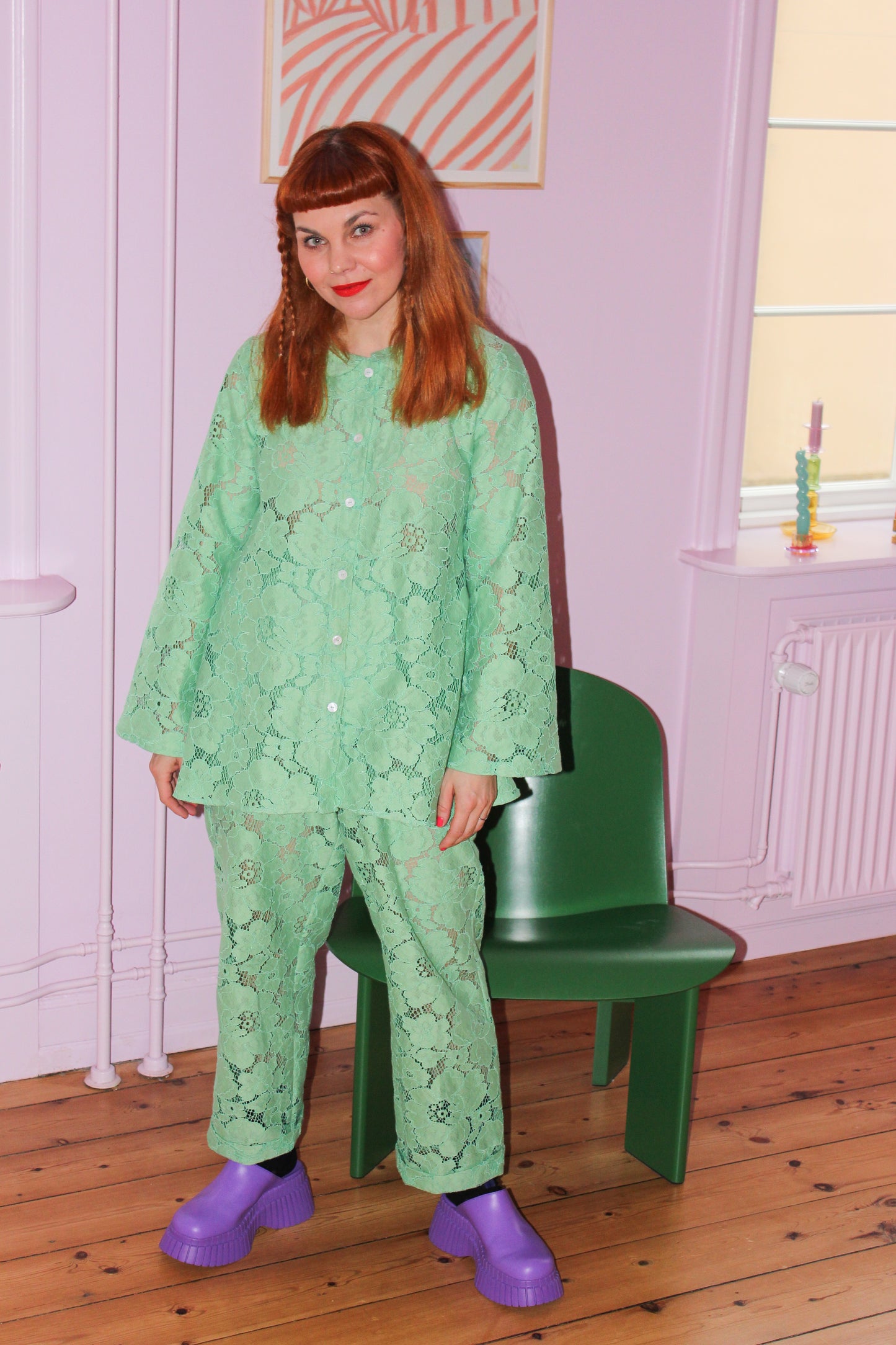 Prysselius Lace Shirt - Pistachio