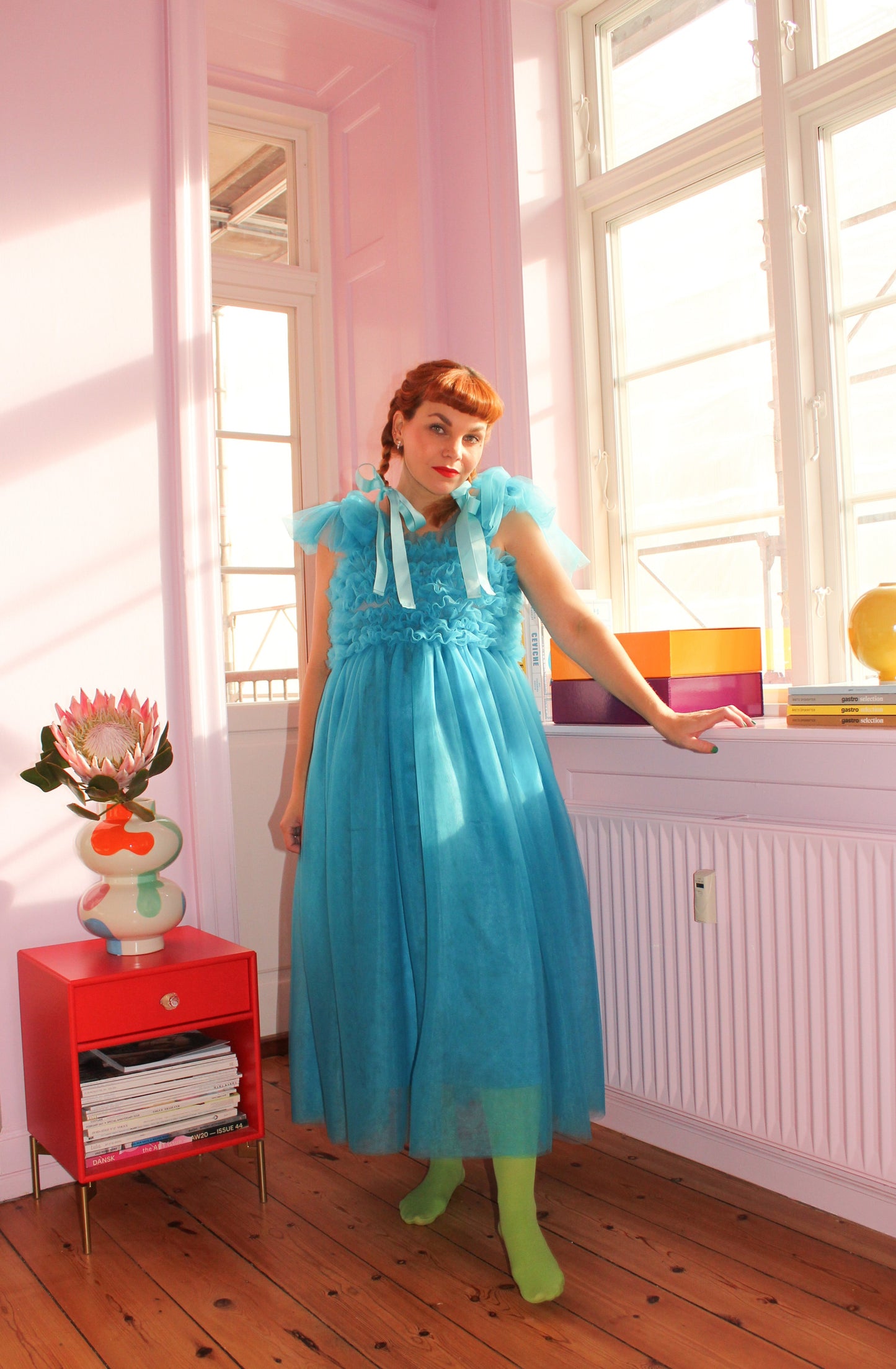 Fey Tulle Dress - Moonlight Blue