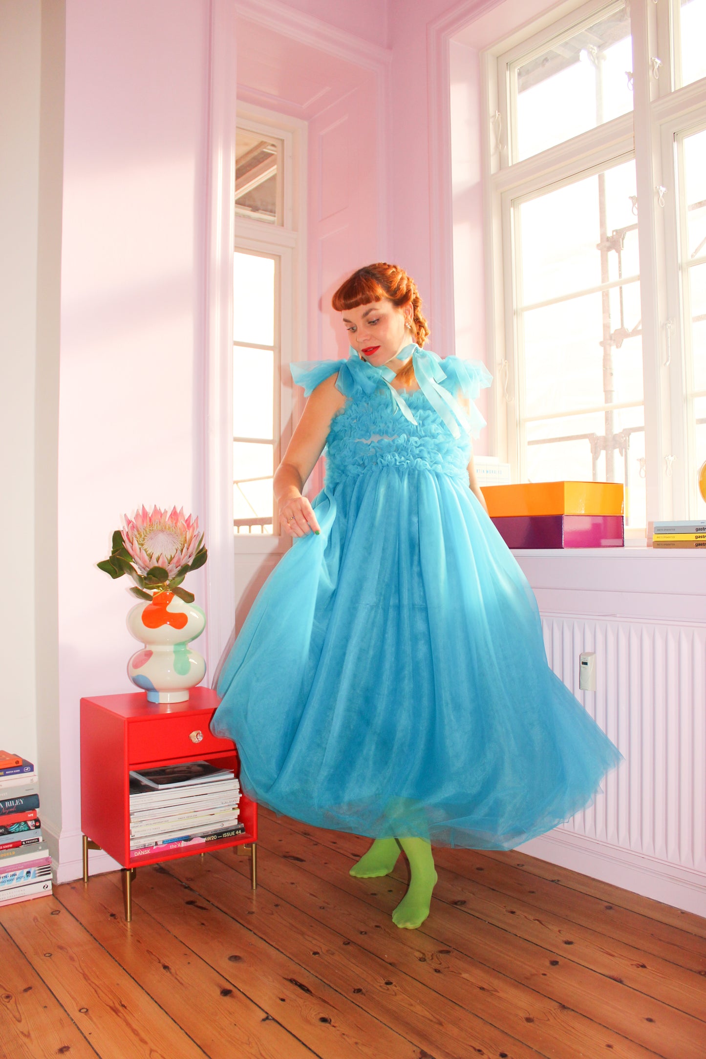 Fey Tulle Dress - Moonlight Blue