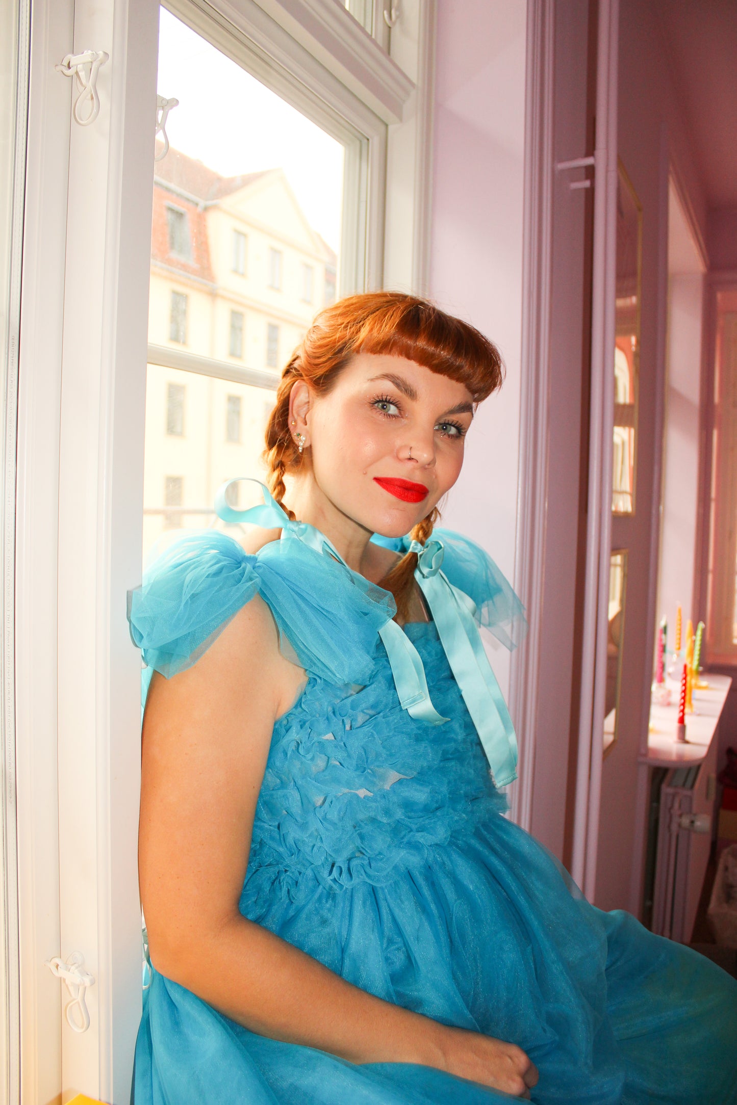 Fey Tulle Dress - Moonlight Blue