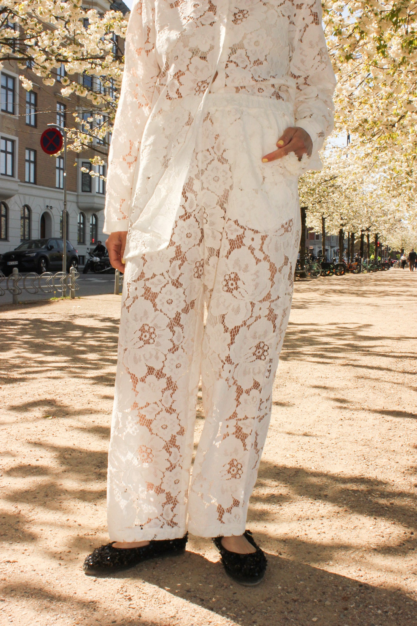 Prysselius Lace Pants - Cherry White